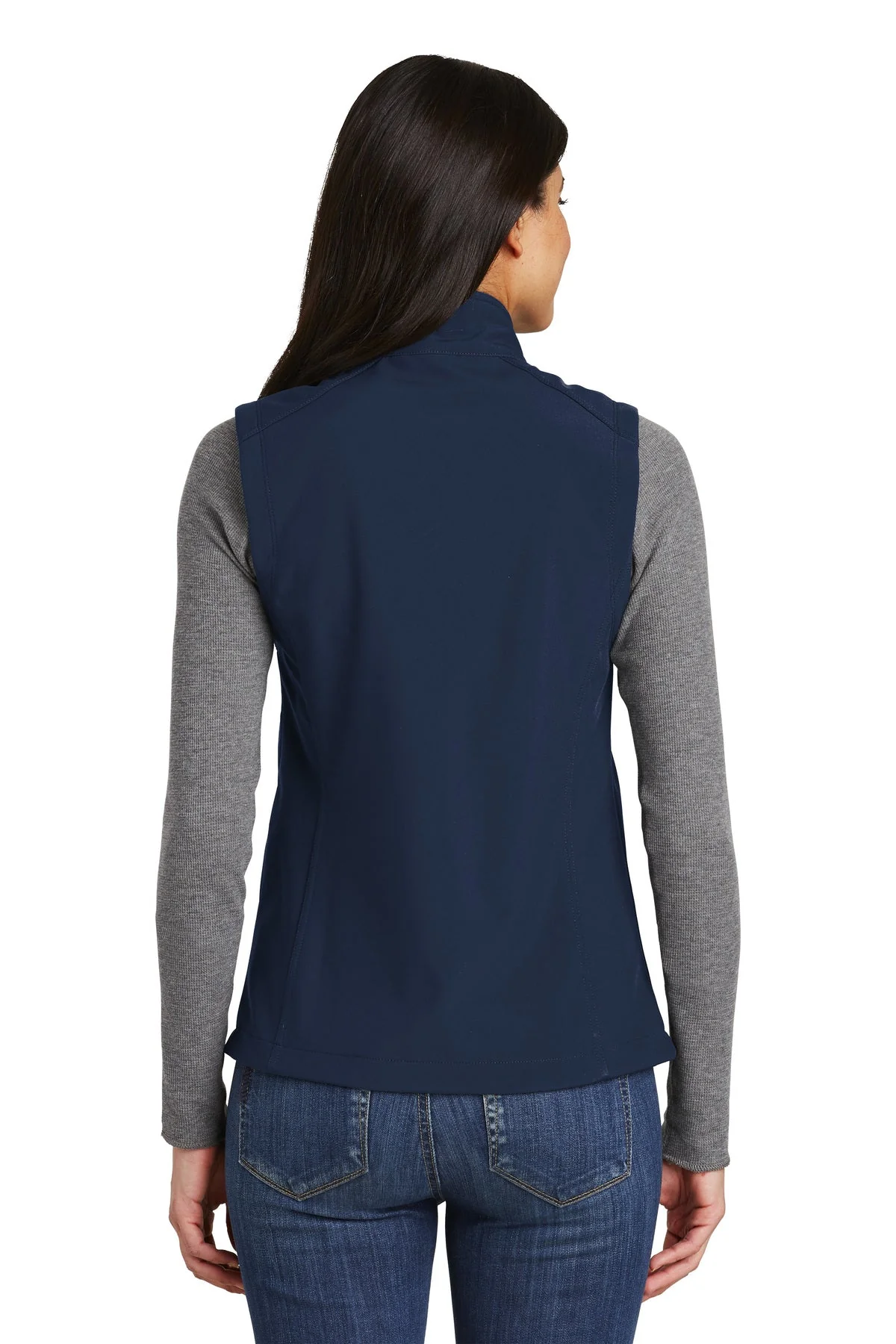 Port Authority Ladies Core Soft Shell Vest, Dress Blue Navy [Mecosta-Osceola ISD] - Image 2