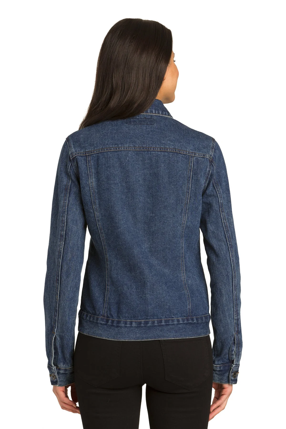Port Authority Ladies Denim Jacket, Denim Blue [New England Construction] - Image 2