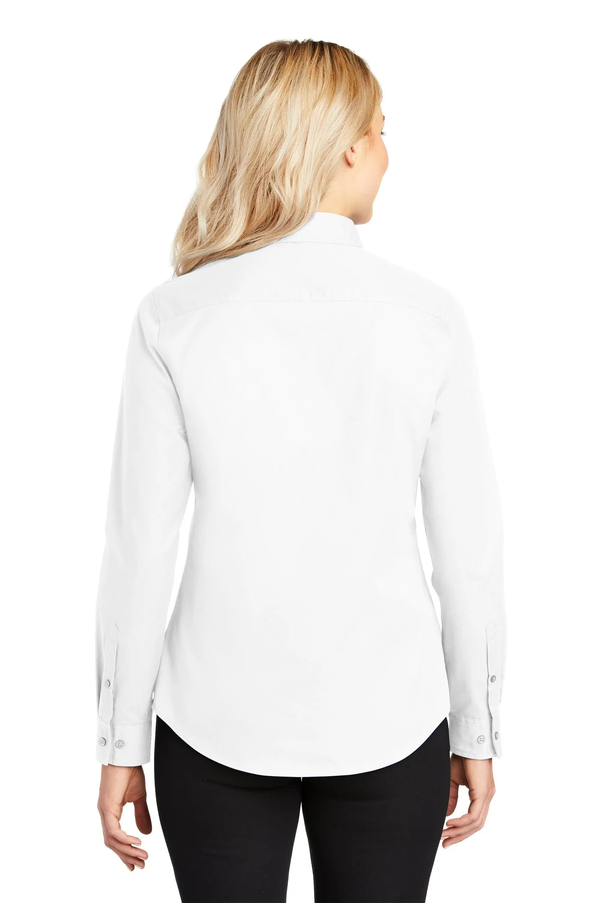 Port Authority Ladies Easy Care Shirt, White/ Light Stone [CommStar Credit Union] - Image 2