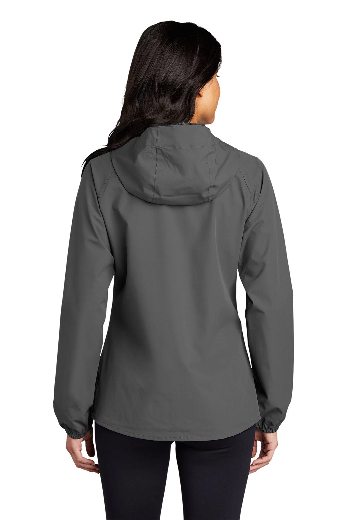 Port Authority Ladies Essential Branded Rain Jackets, Graphite - Image 2