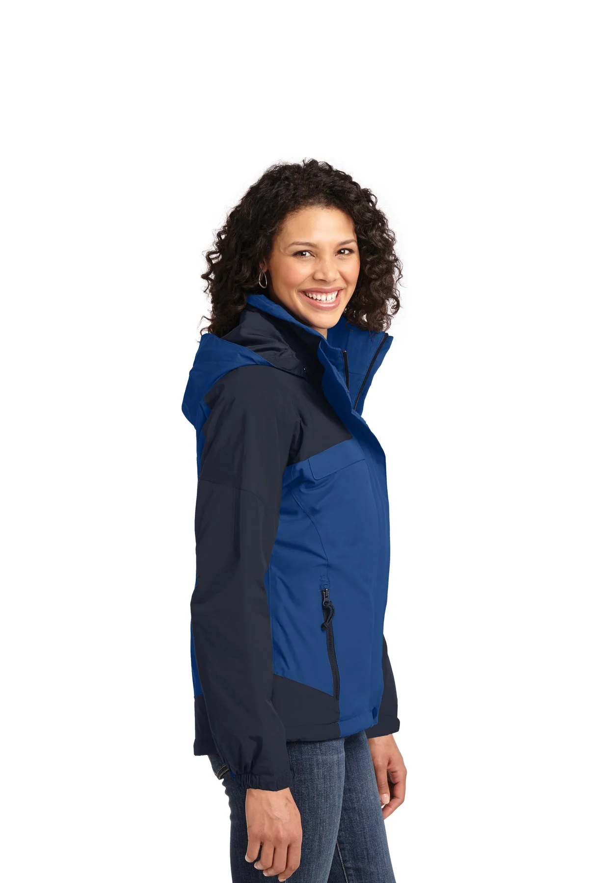 Port Authority Ladies Nootka Custom Jackets, Regatta Blue/ Navy - Image 3