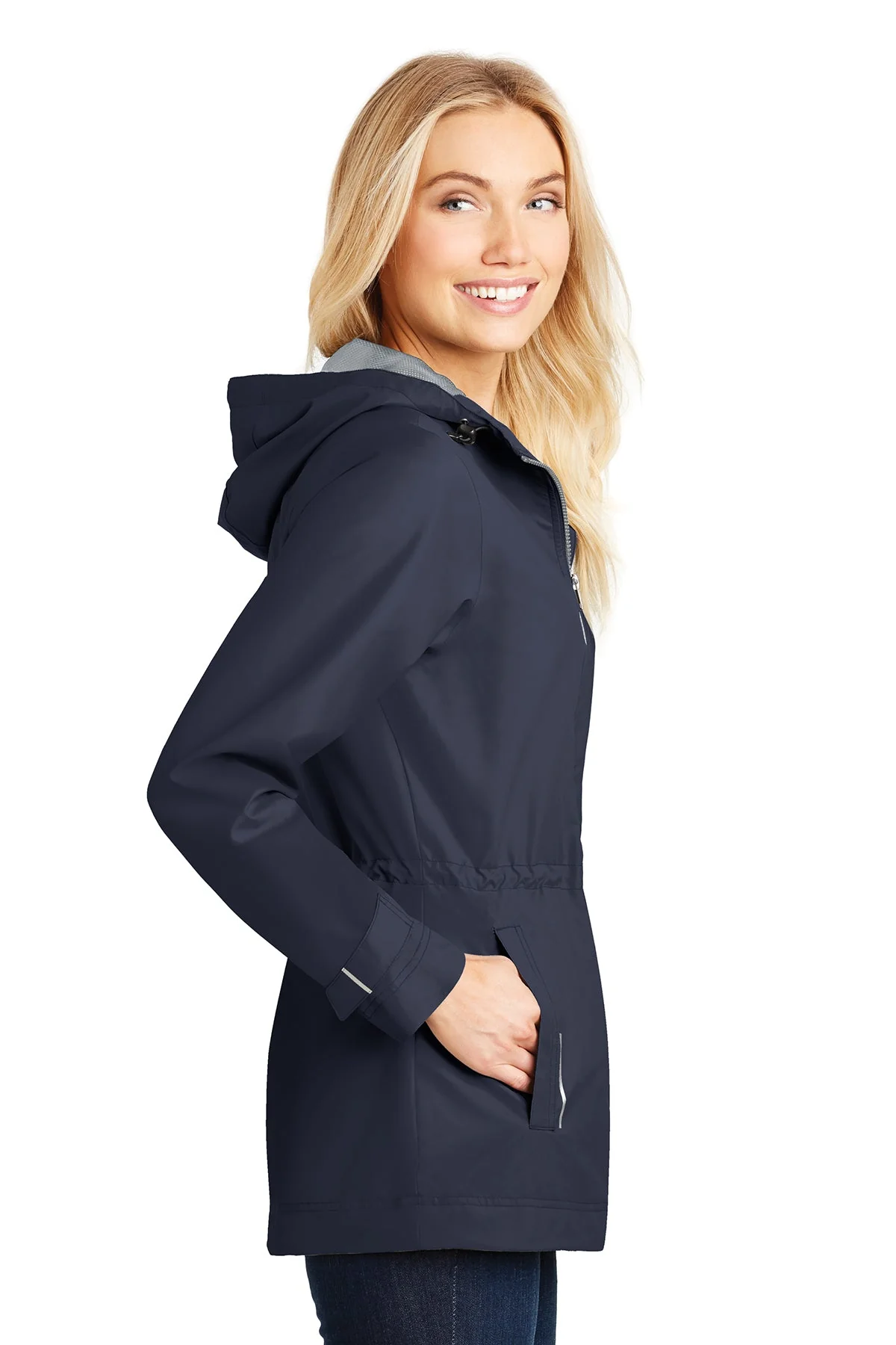 Port Authority Ladies Northwest Custom Slickers, Navy - Image 3