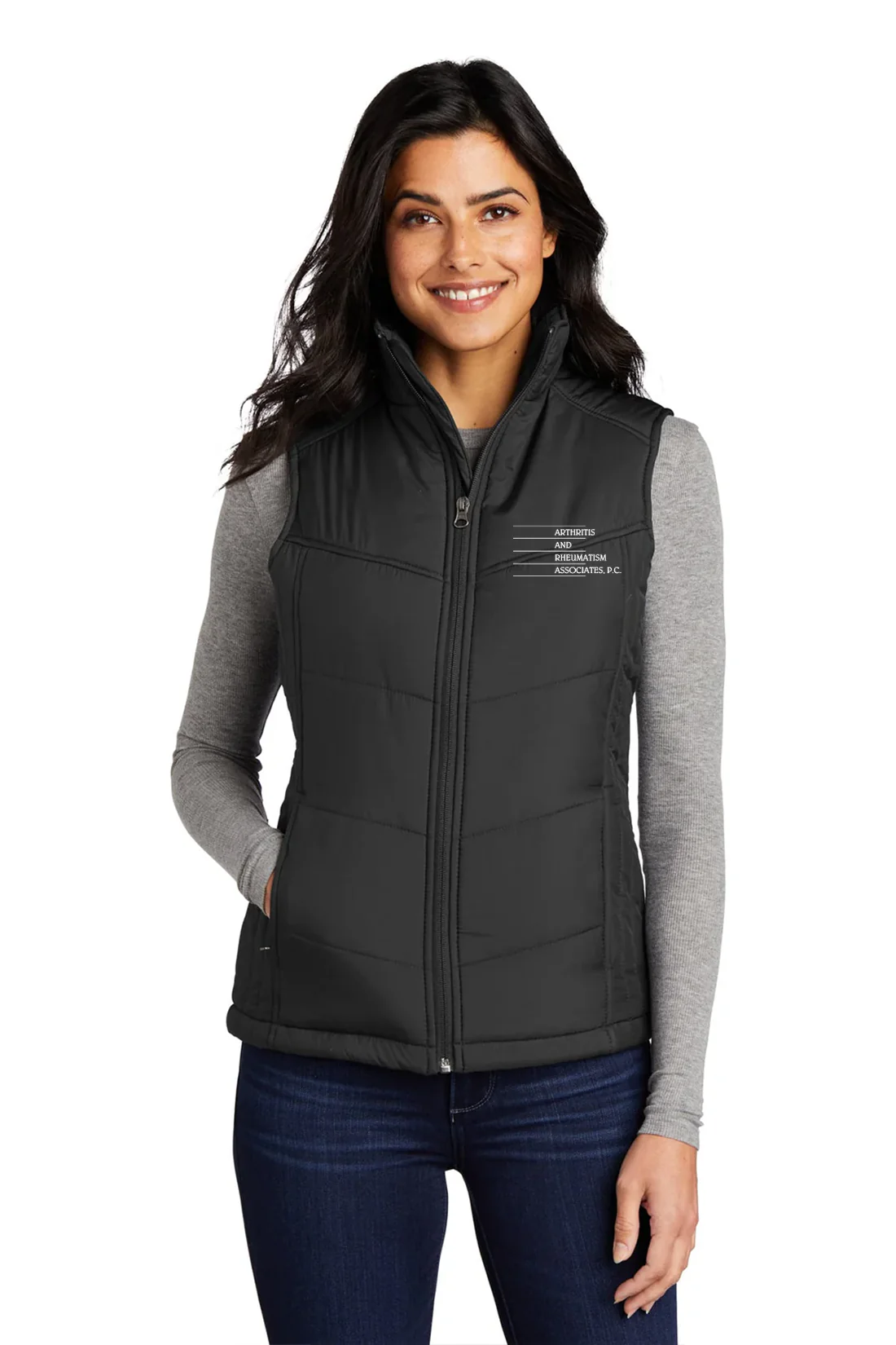 Port Authority Ladies Puffy Vest, Black/Black [Arthritis & Rheumatism Associates PC]