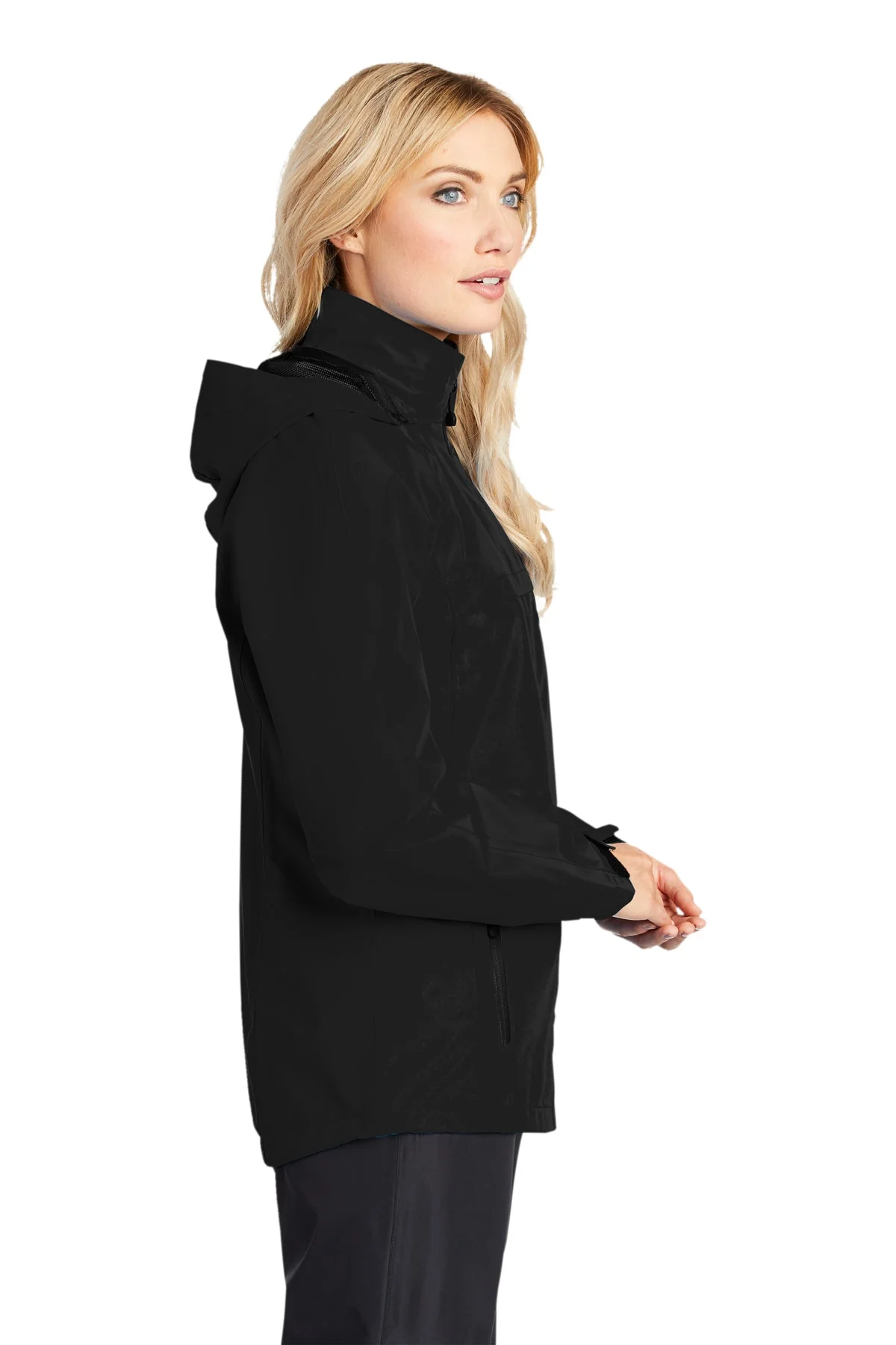 Port Authority Ladies Torrent Customized Waterproof Jackets, Black - Image 3