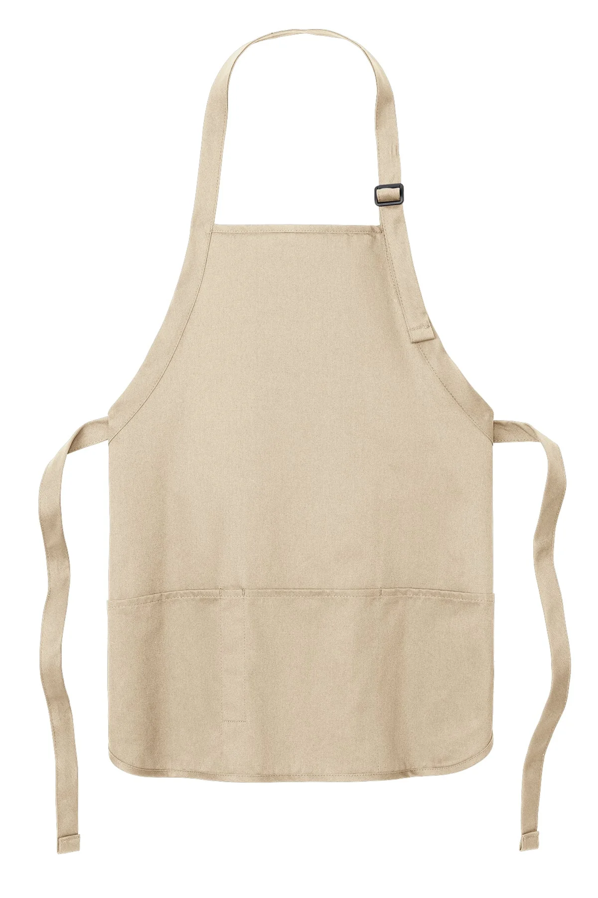 Port Authority Medium-Length Custom Aprons with Pouch Pockets, Stone - Image 3