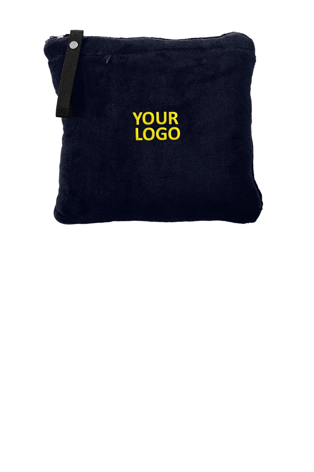Port Authority Packable Travel Custom Blankets, Deep Navy