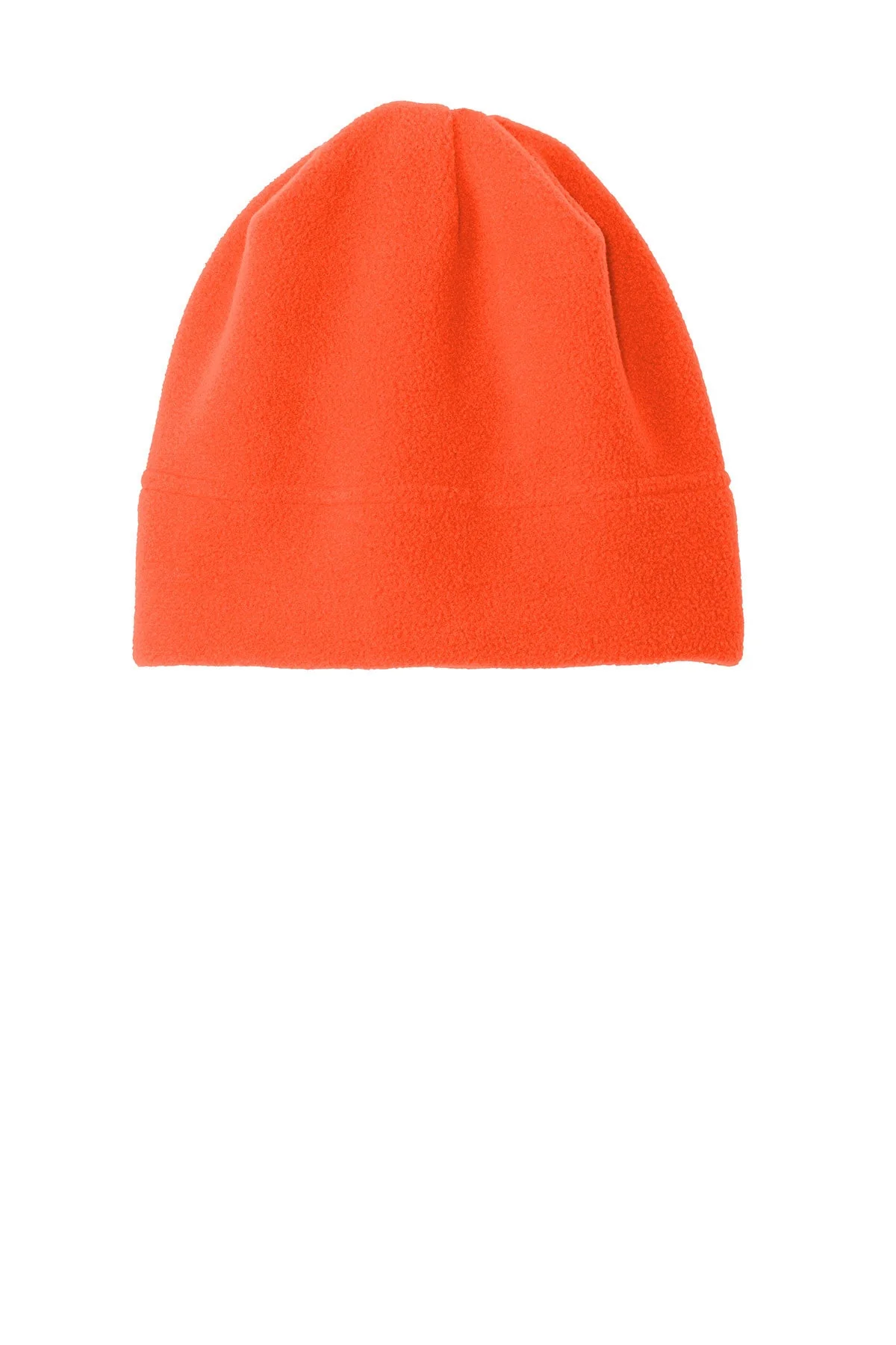 Port Authority R-Tek Stretch Fleece Custom Beanies, Orange - Image 2