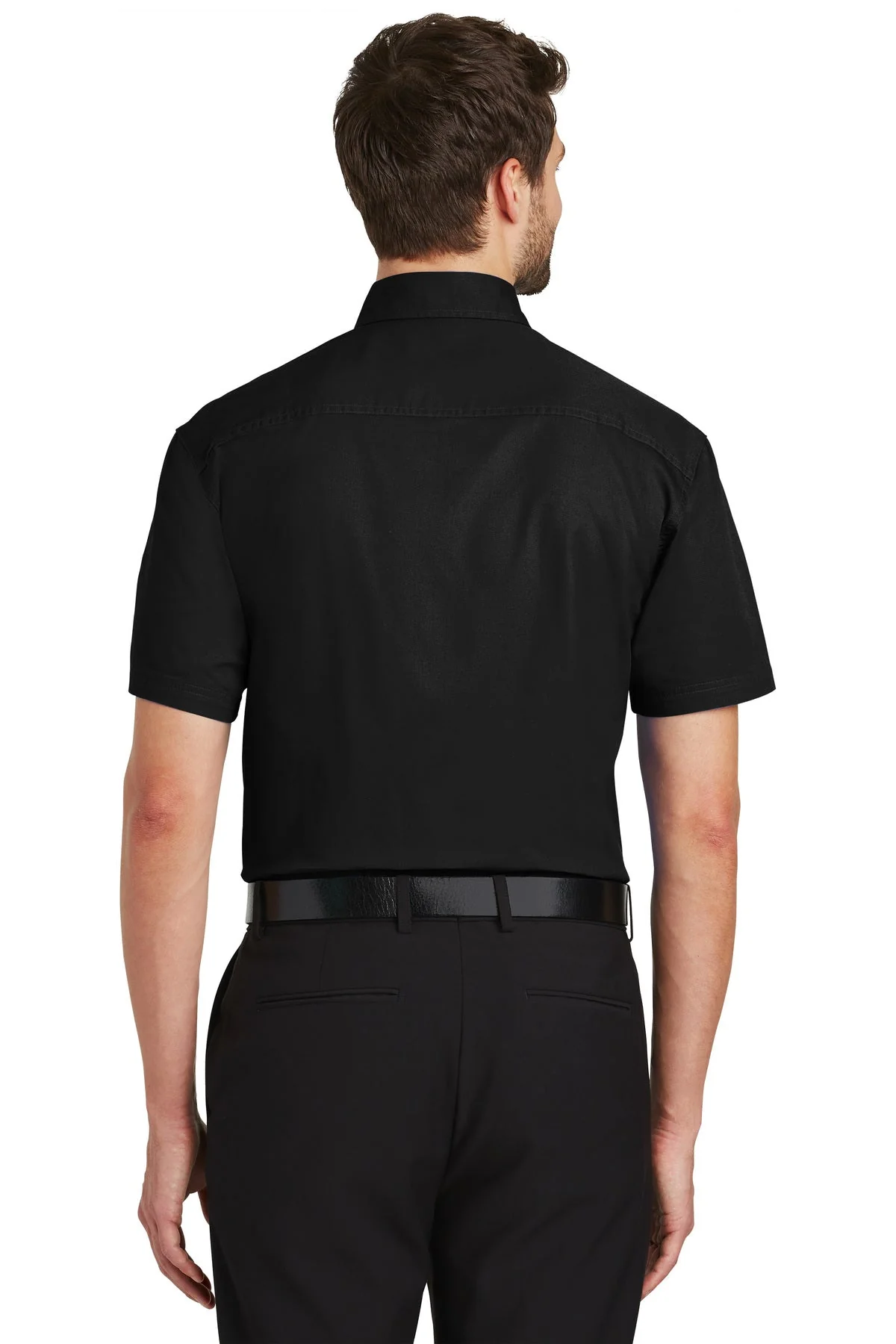 Port Authority Short Sleeve Twill Shirt, Black [TruNorthern] - Image 2
