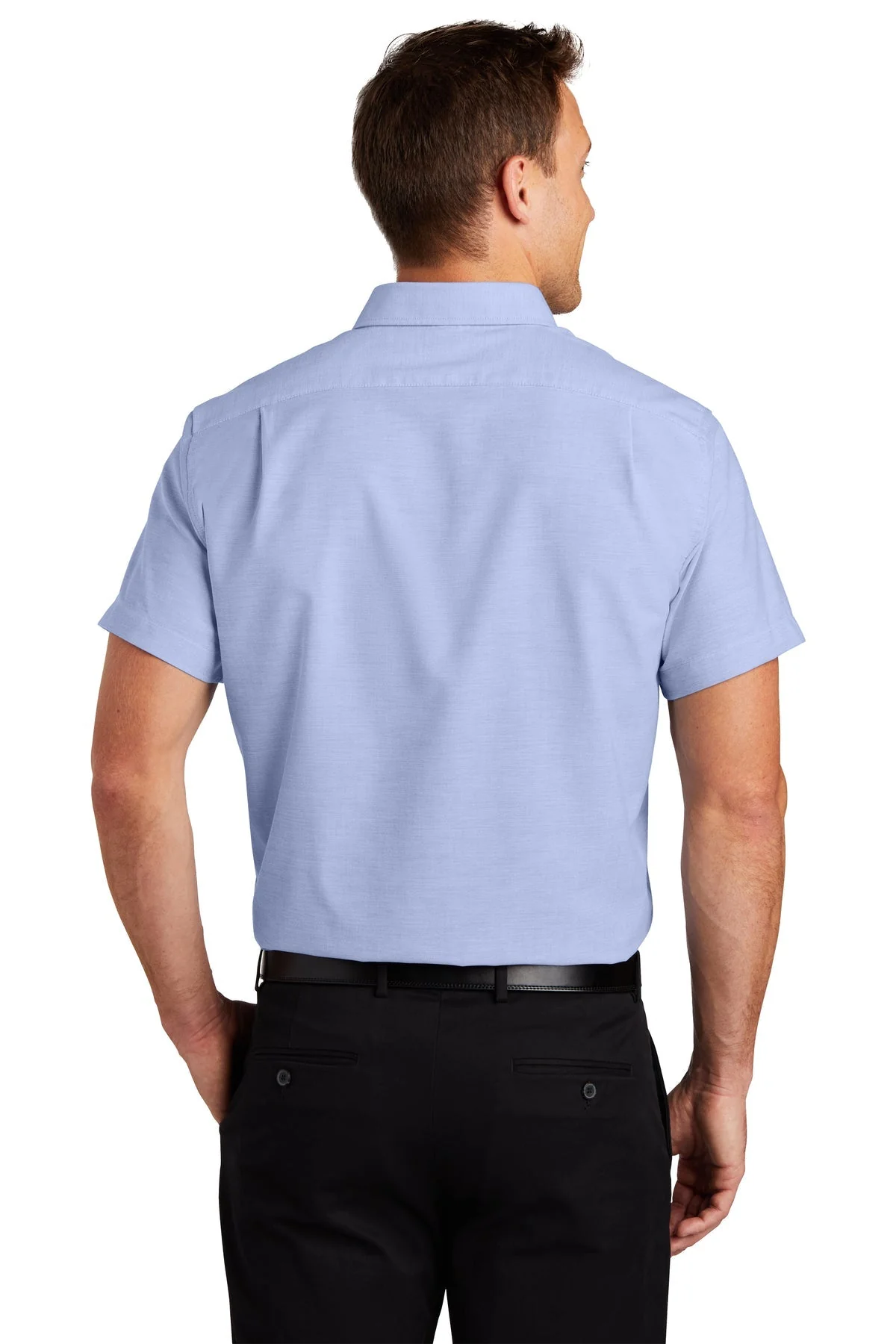 Port Authority Short Sleeve SuperPro Oxford Shirt, Oxford Blue [ACI Jet Uniforms] - Image 2