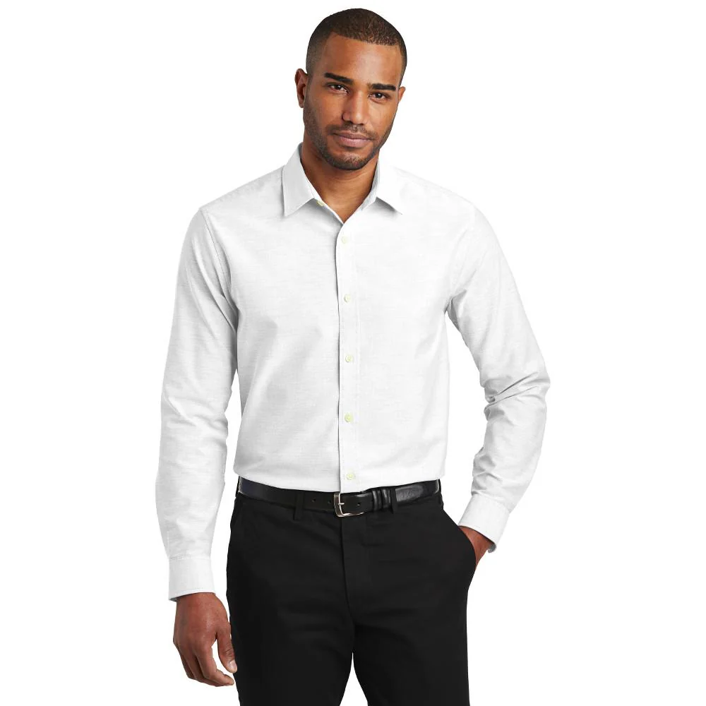 Port Authority Slim Fit SuperPro Oxford Shirt S661 White - Image 2