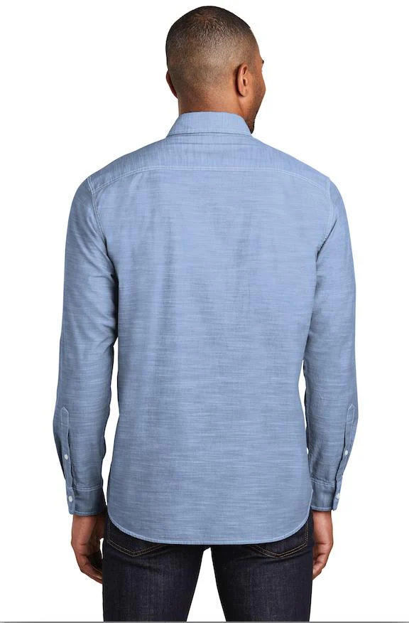 Port Authority Slub Chambray Shirt W380, Light Blue