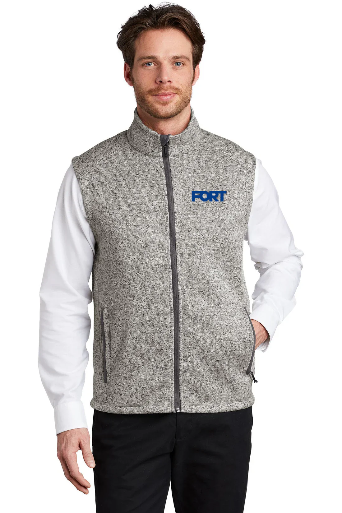 Port Authority Fleece Vest, Grey Heather [FORT Robotics]