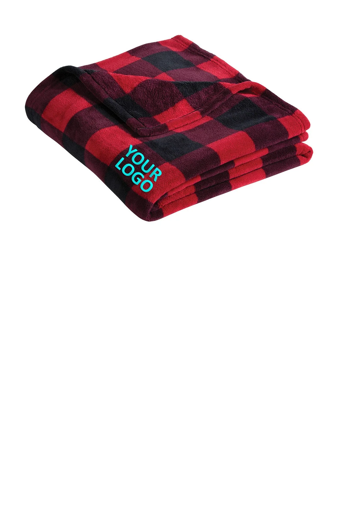 Port Authority Ultra Plush Customized Blankets, Buffalo Plaid