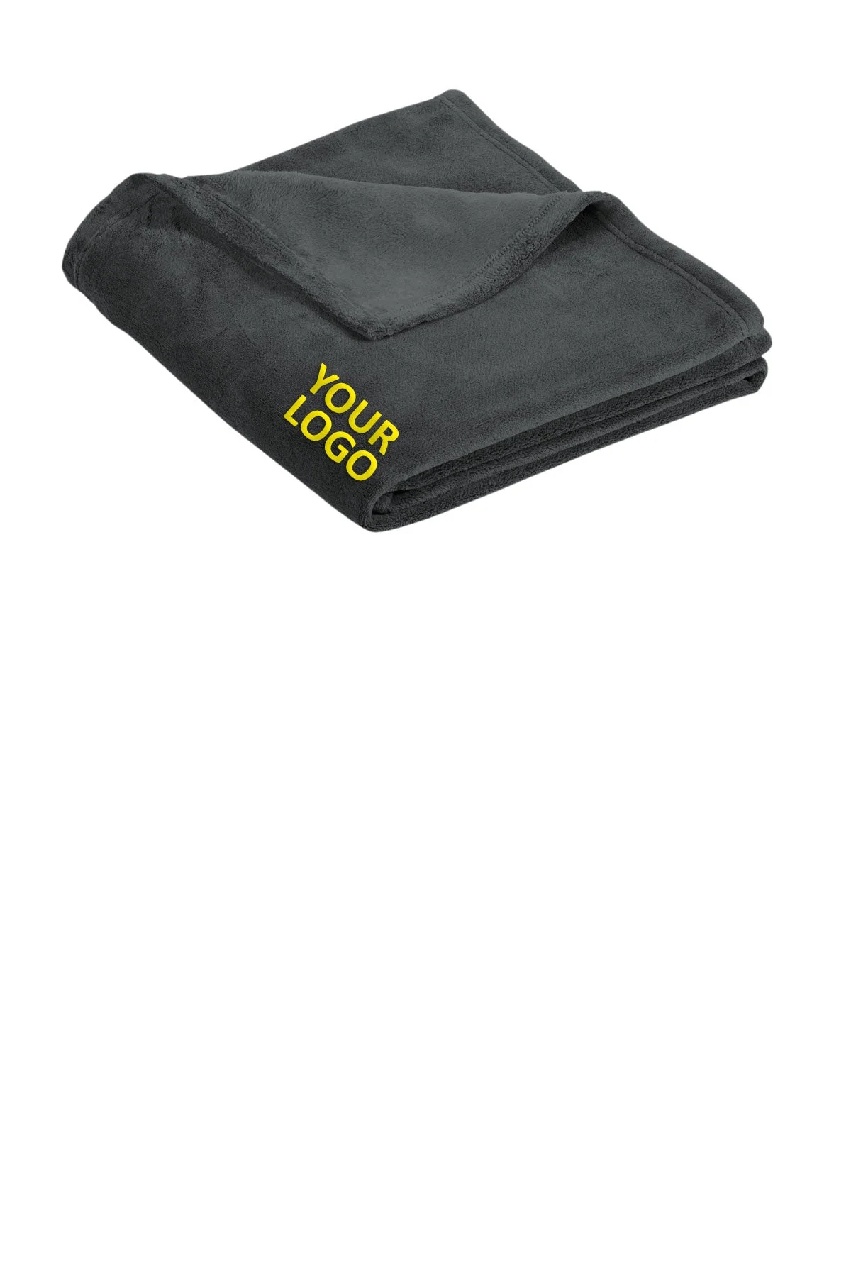 Port Authority Ultra Plush Customized Blankets, Graphite Grey