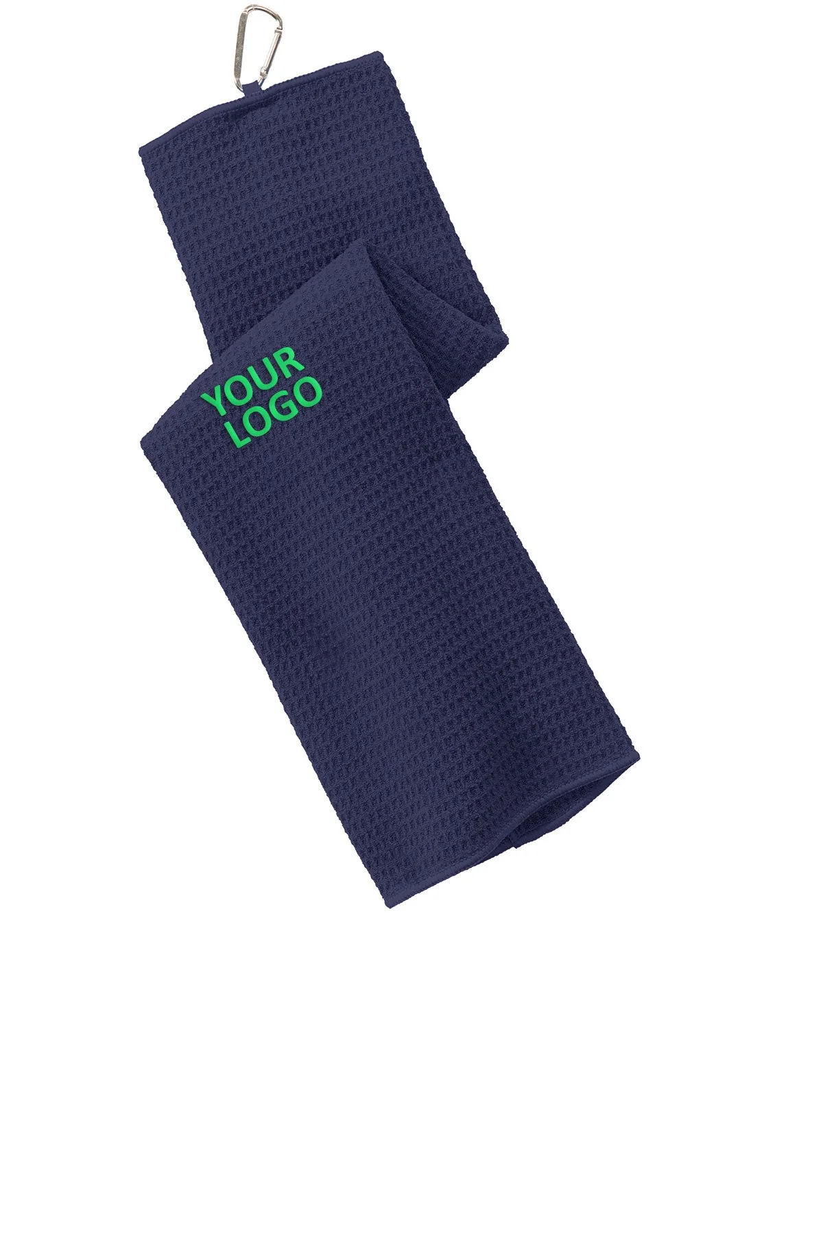 Port Authority Waffle Microfiber Customized Golf Towels, True Navy
