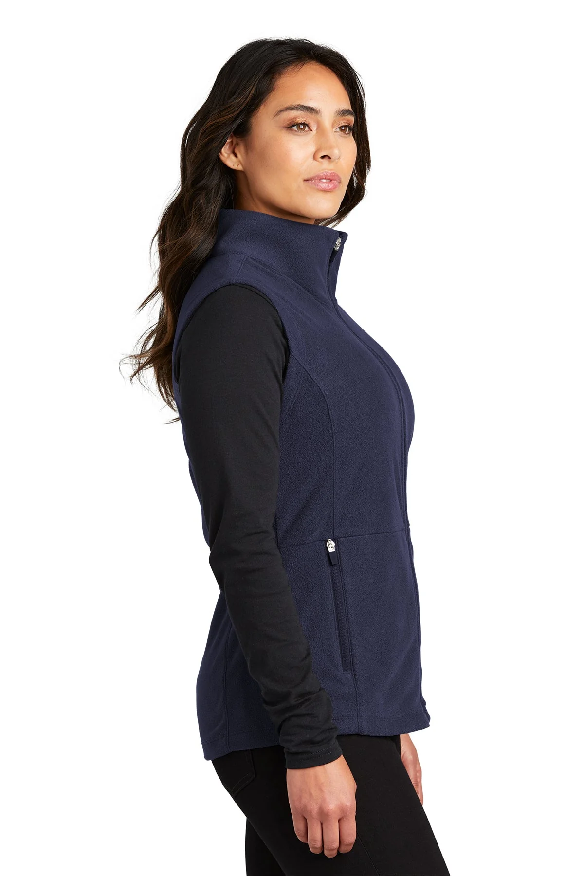 Port Authority Womens Accord Microfleece Vest, Navy [Arthritis & Rheumatism Associates PC] - Image 3
