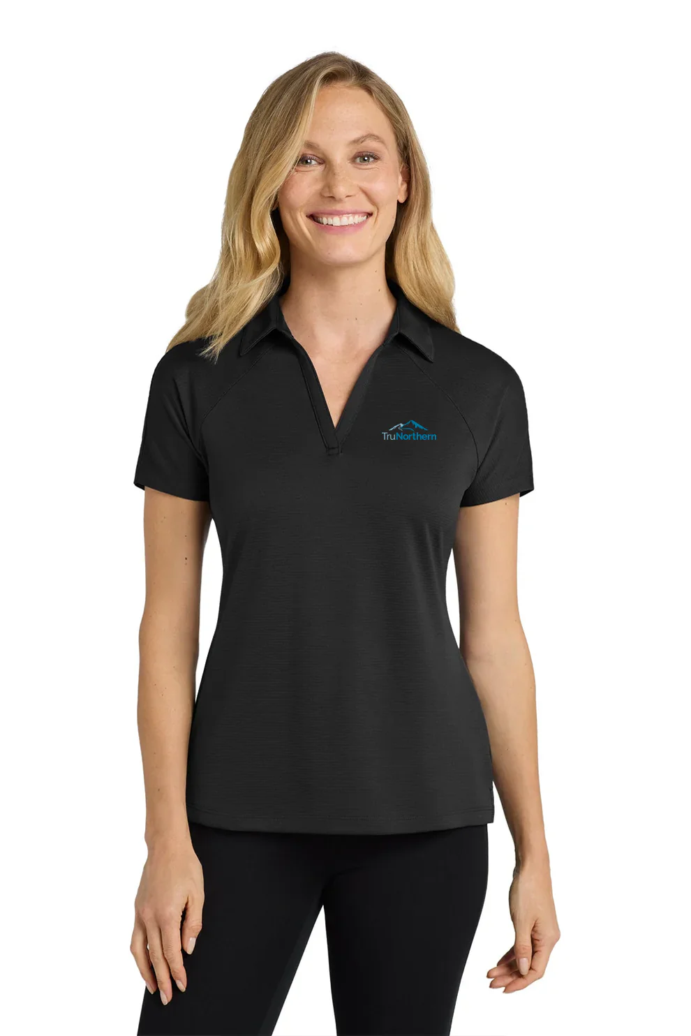 Port Authority Women's Crossover Raglan Polo, Black [TruNorthern]