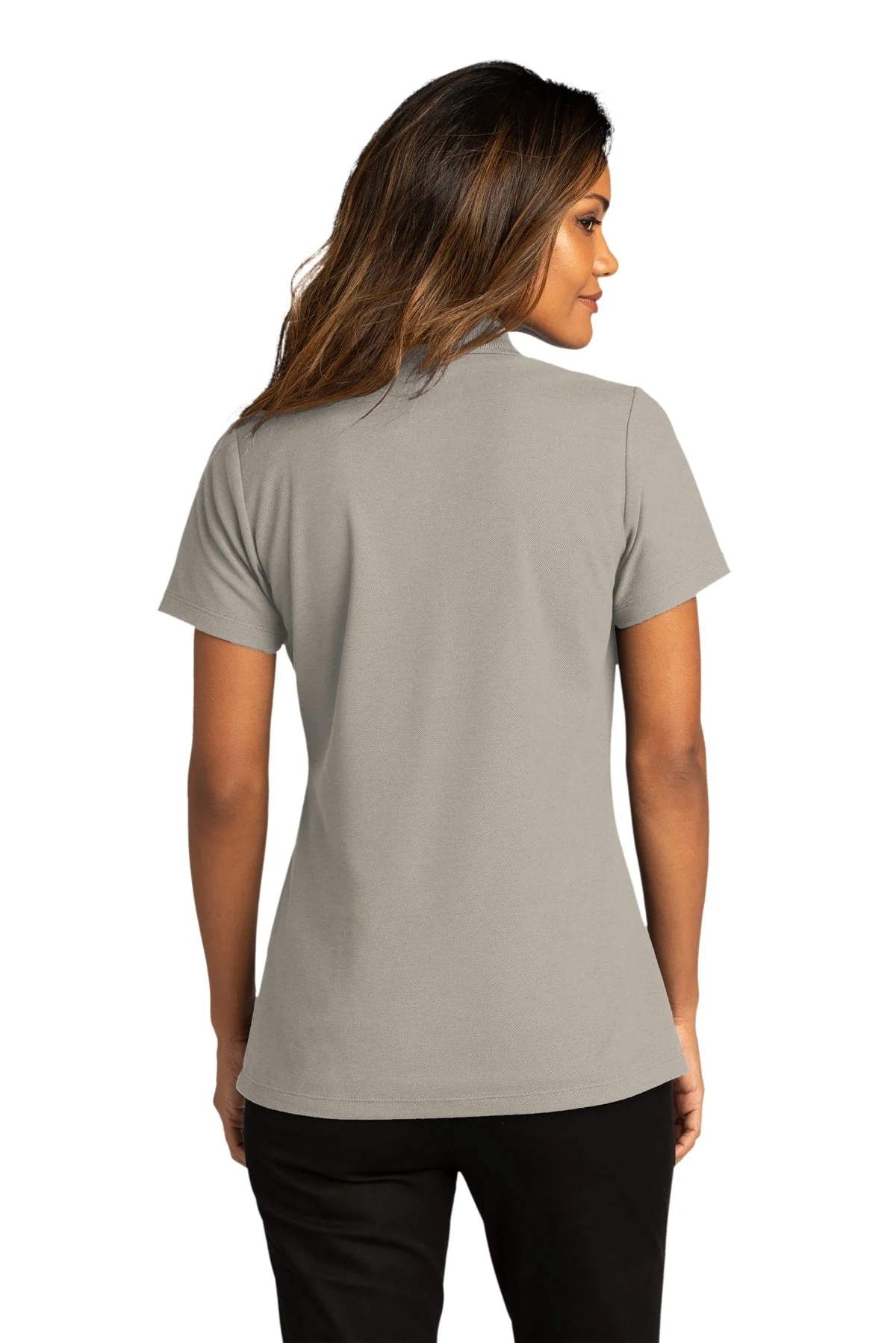Port Authority Womens SuperPro React Polo, Gusty Grey [CommStar Credit Union] - Image 2