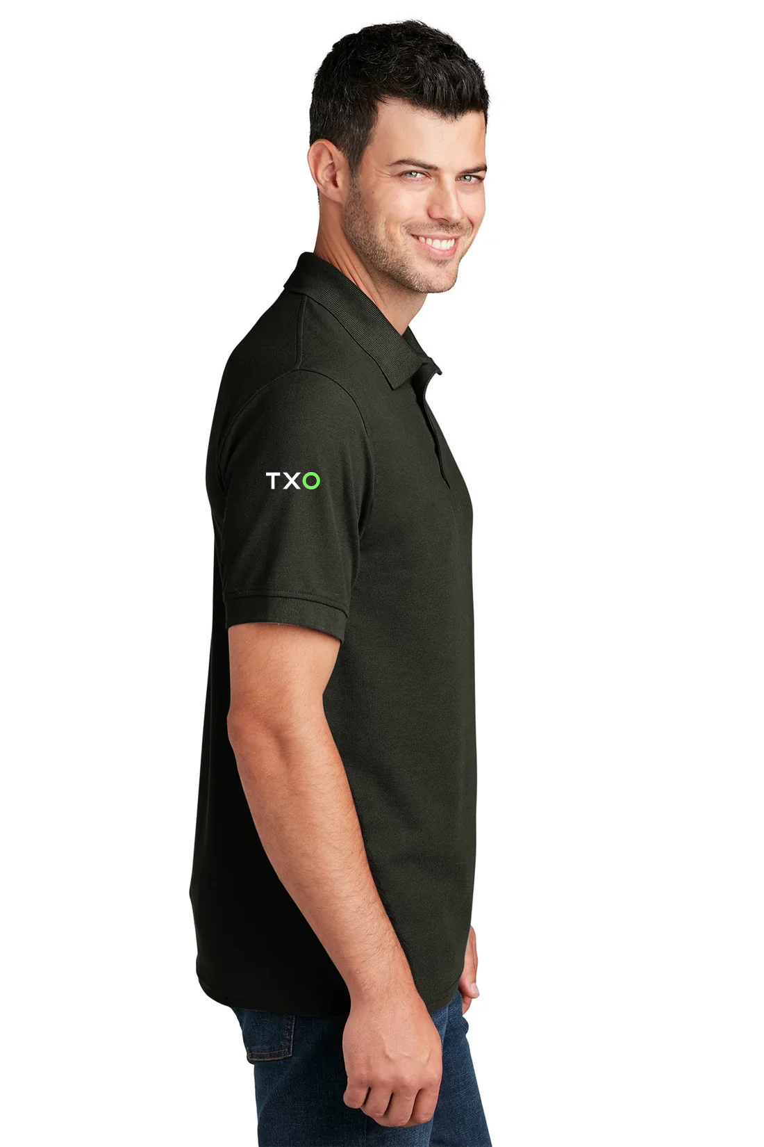 Port & Company Pique Polo, Jet Black [TXO] - Image 2