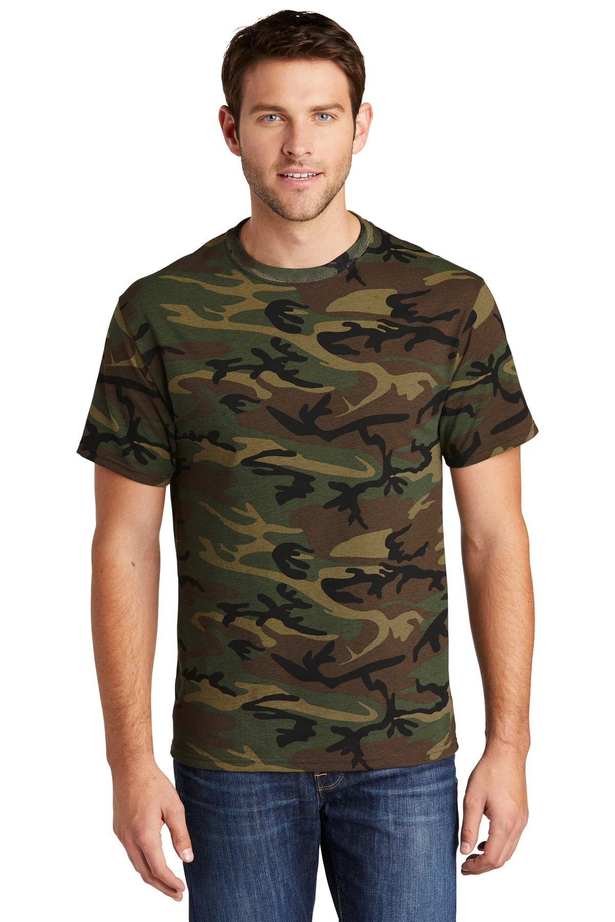 Port & Company Core Cotton Custom Camo Tee's, Military Camo