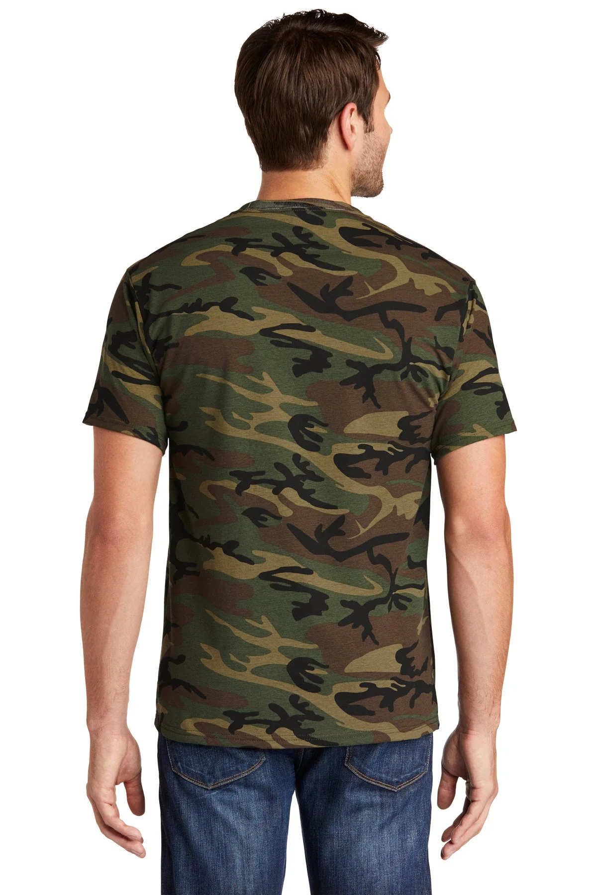 Port & Company Core Cotton Custom Camo Tee's, Military Camo - Image 2