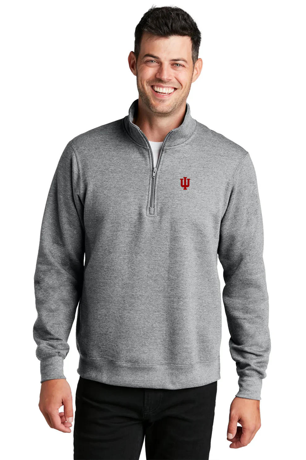 Port & Company Fan Favorite Fleece Quarter Zip, Athletic Heather [Indiana University School of Medicine]