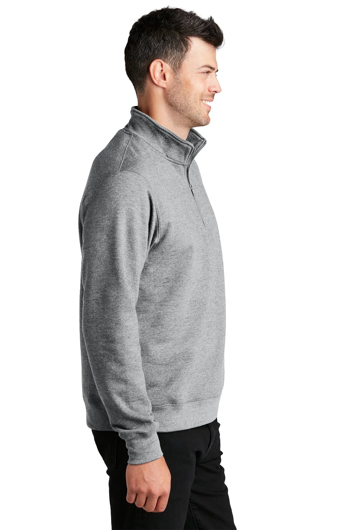 Port & Company Fan Favorite Fleece Quarter Zip, Athletic Heather [Indiana University School of Medicine] - Image 3