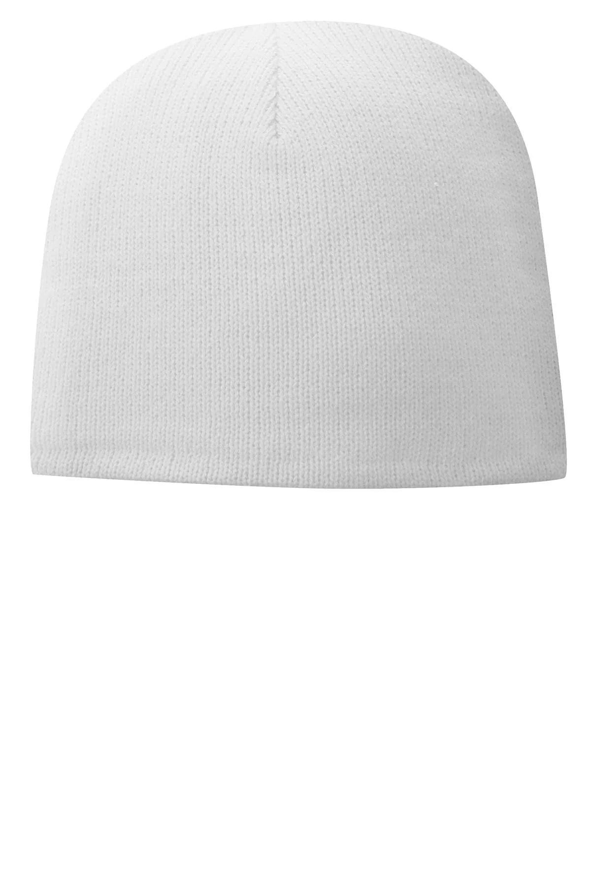 Port & Company Fleece Lined Branded Beanies, White - Image 2