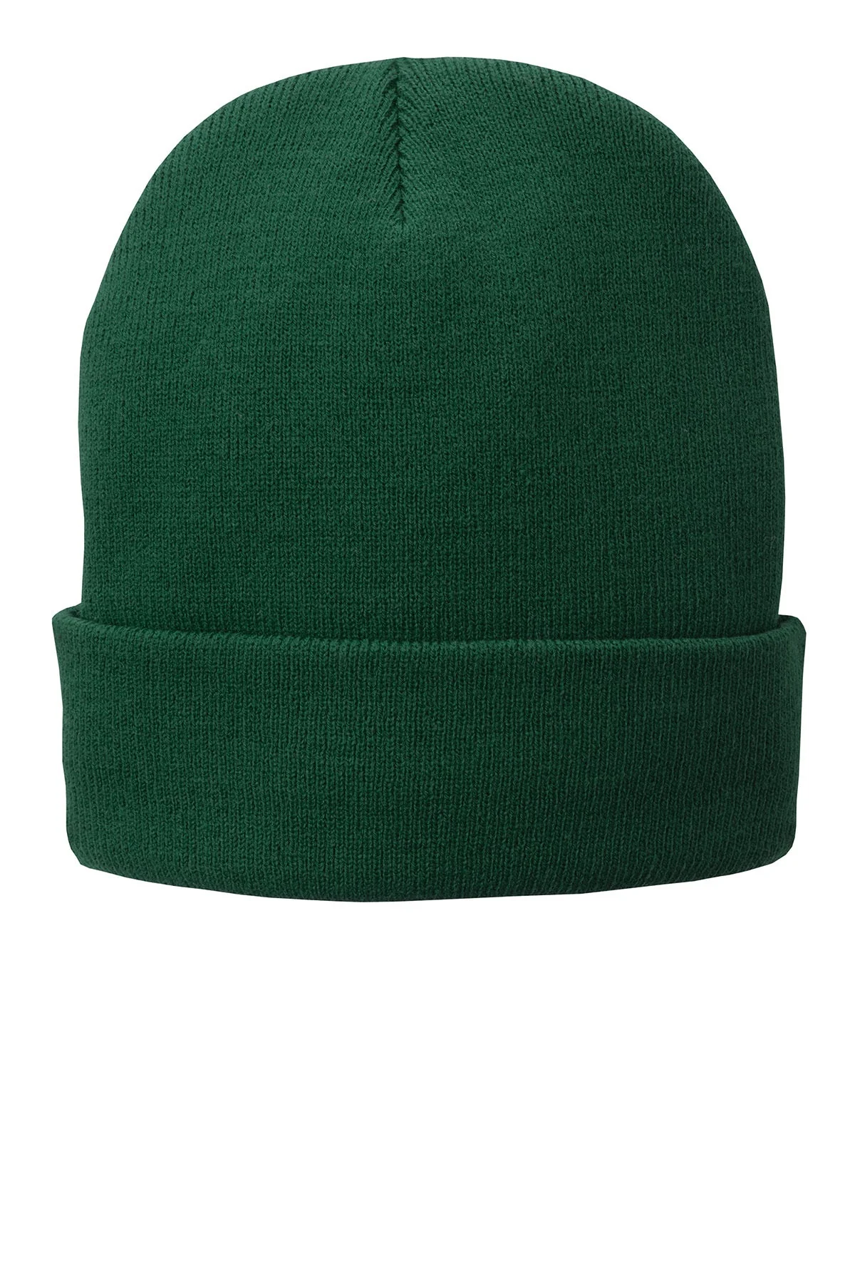 Port & Company Fleece Lined Branded Knit Caps, Green - Image 2
