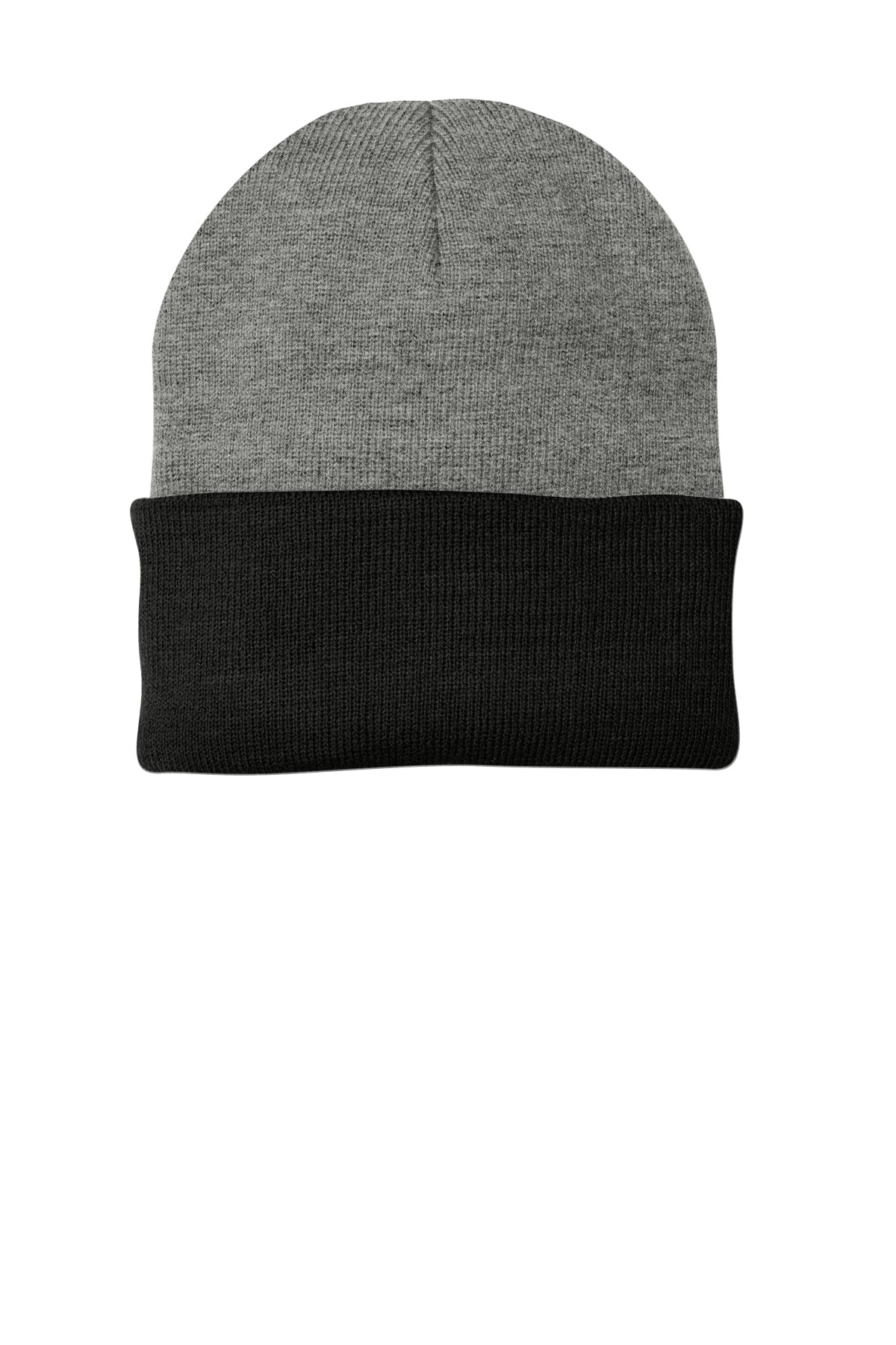 Port & Company Customized Knit Caps, Oxford/ Black - Image 2