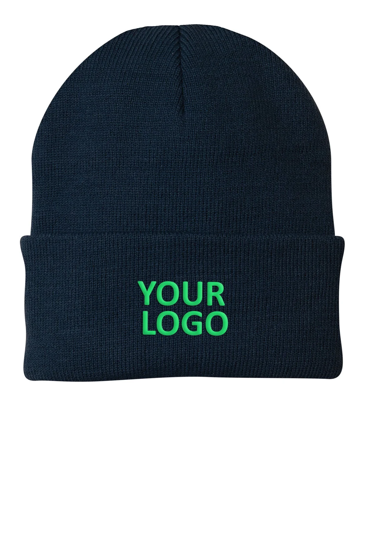 Port & Company Customized Knit Caps, Navy