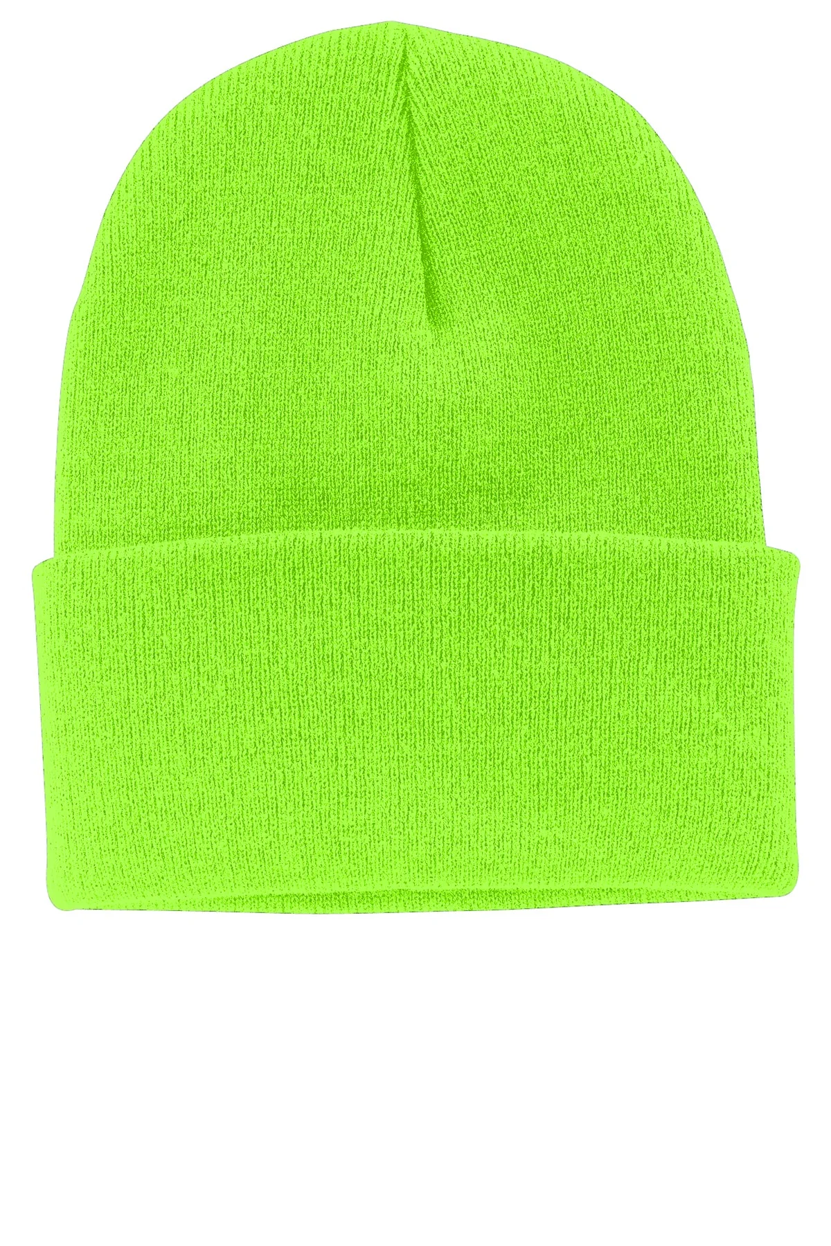 Port & Company Customized Knit Caps, Neon Green - Image 2