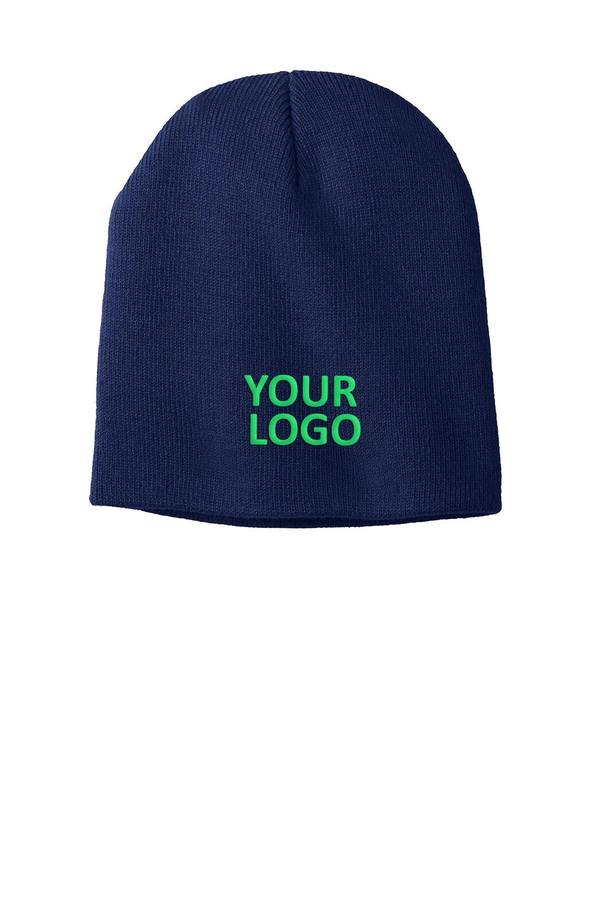 Port & Company Custom Knit Skull Caps, Navy