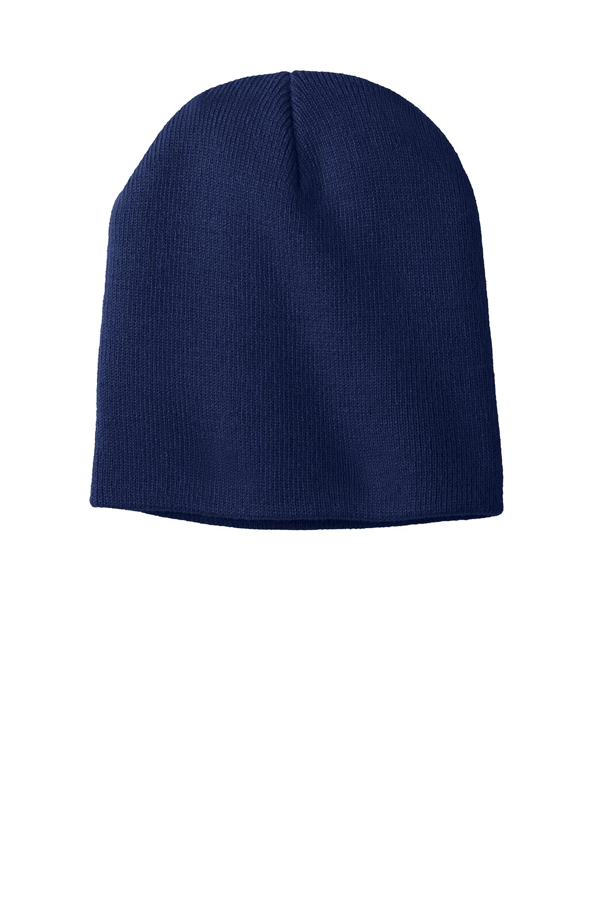 Port & Company Custom Knit Skull Caps, Navy - Image 2