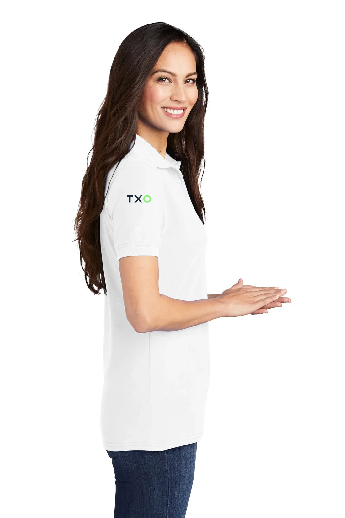 Port & Company Ladies Pique Polo, White [TXO] - Image 2