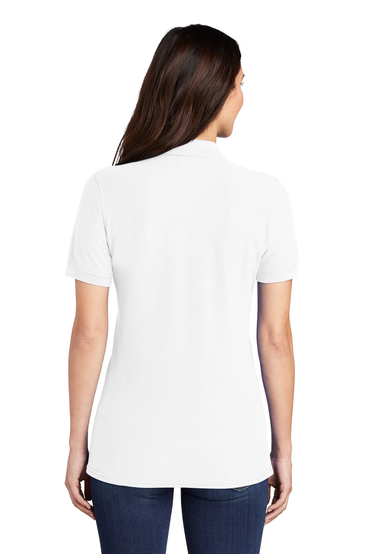 Port & Company Ladies Pique Polo, White [TXO] - Image 3