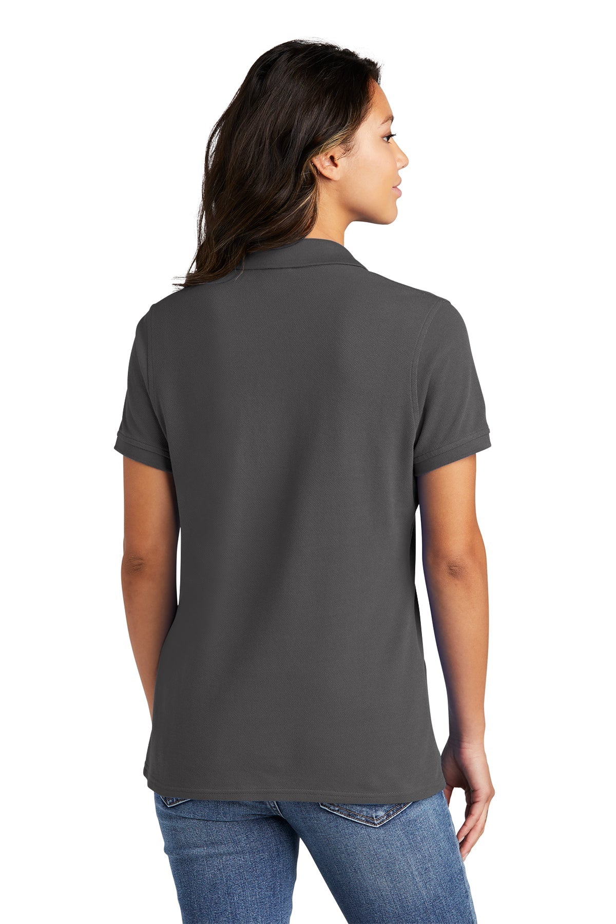 Port & Company Ladies Ring Spun Polo, Charcoal [NexTech Solutions] - Image 2