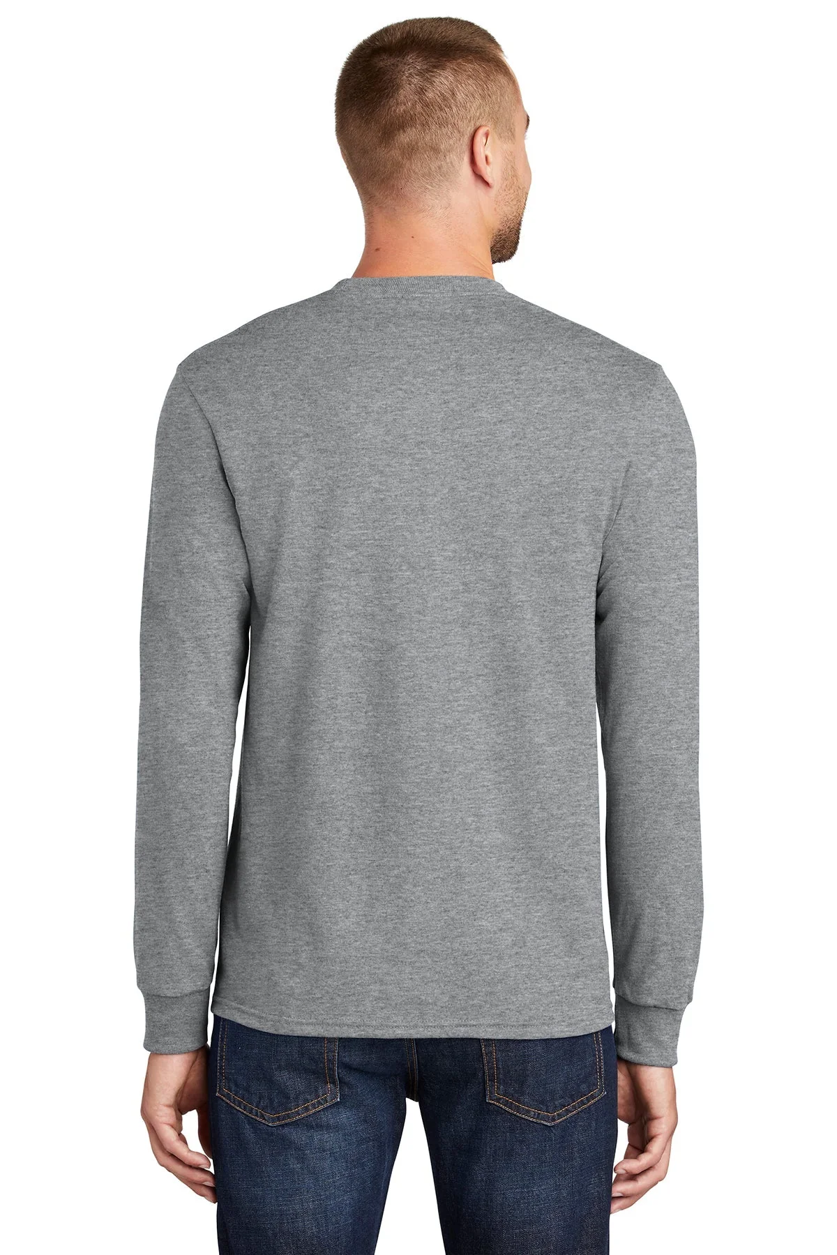 Port & Company Long Sleeve Core Blend Tee, Athletic Heather [Indiana University School of Medicine] - Image 2
