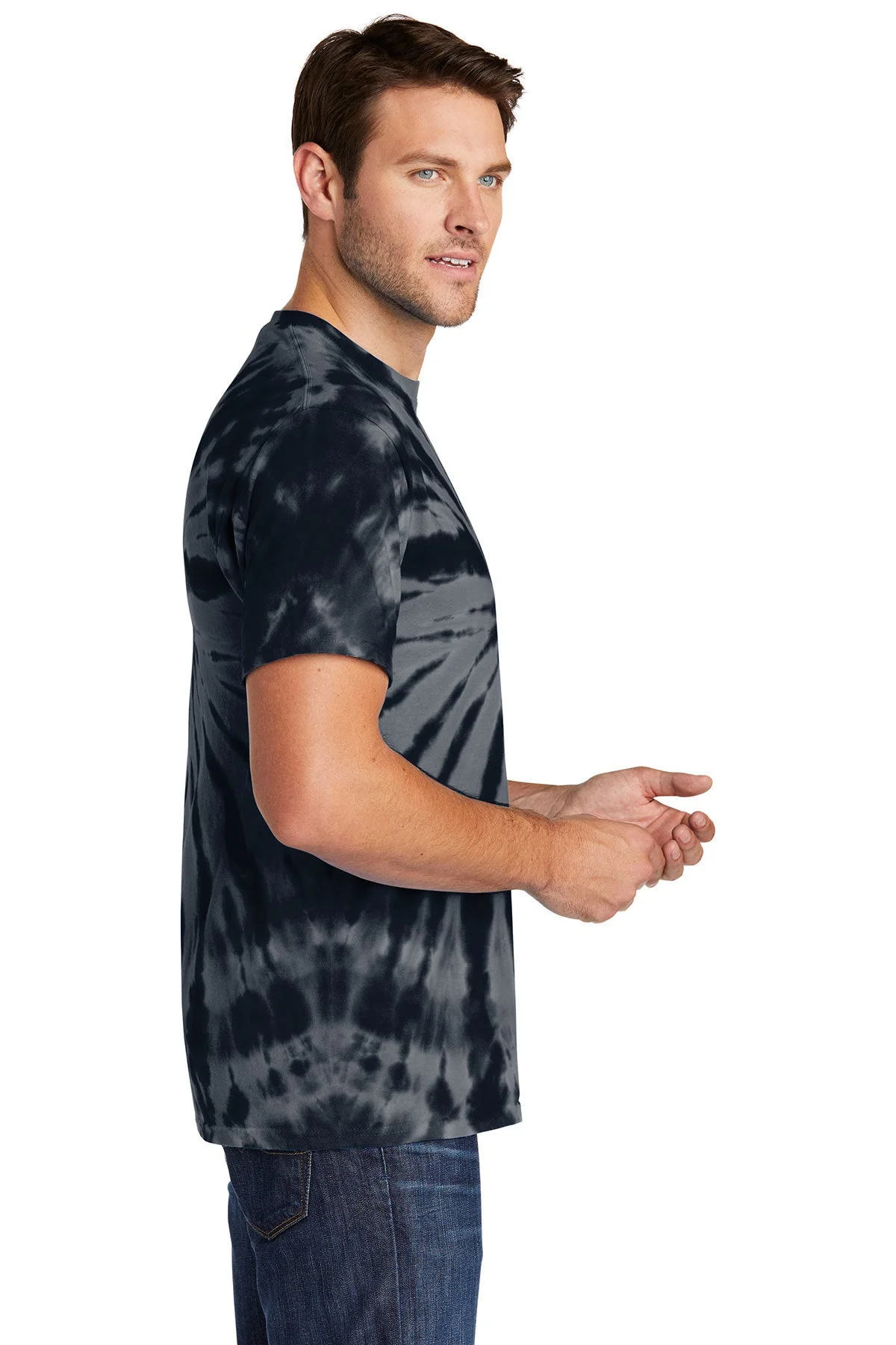 Port & Company Tie-Dye Customized Tee's, Black - Image 3
