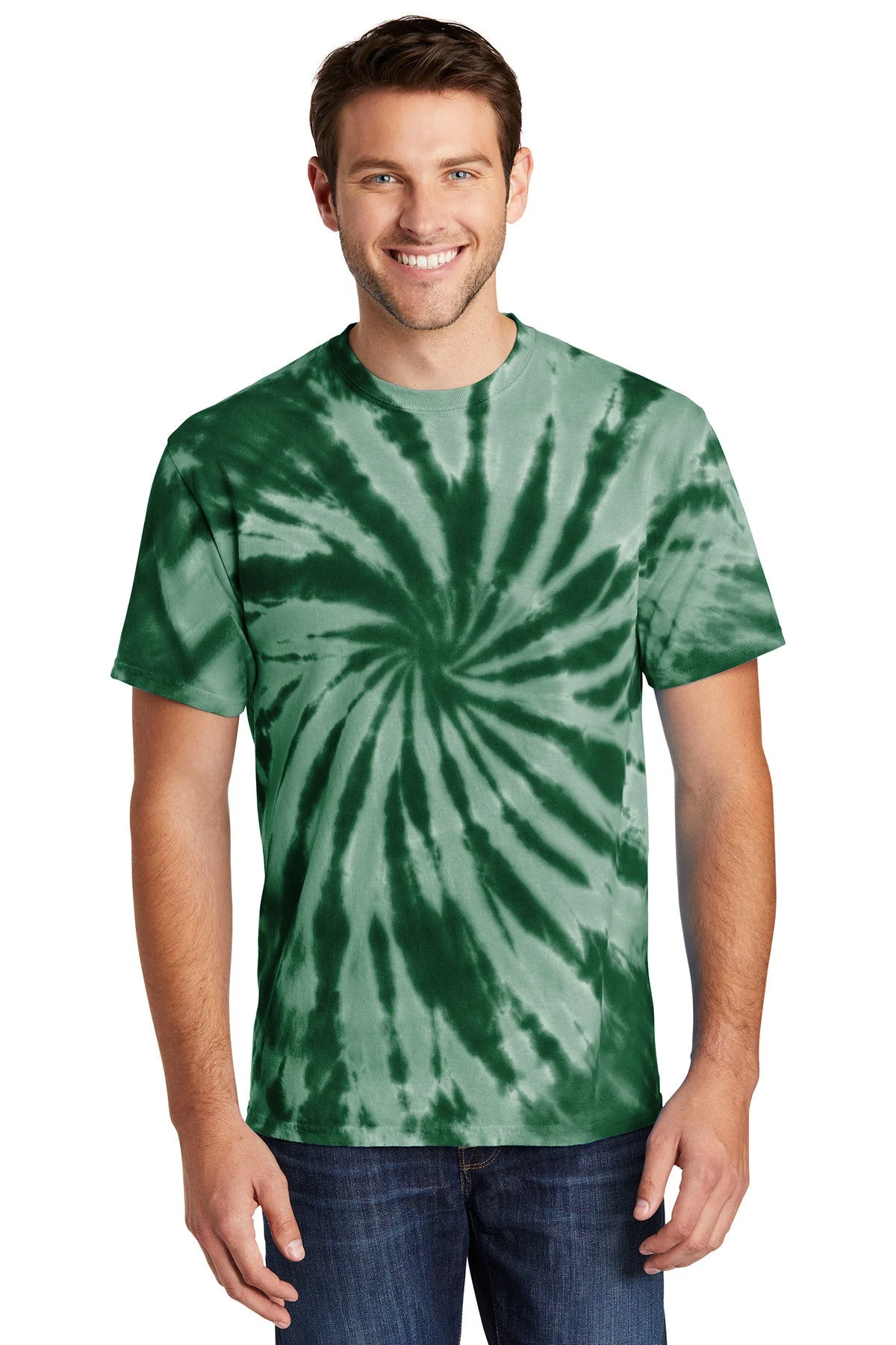 Port & Company Tie-Dye Customized Tee's, Forest Green