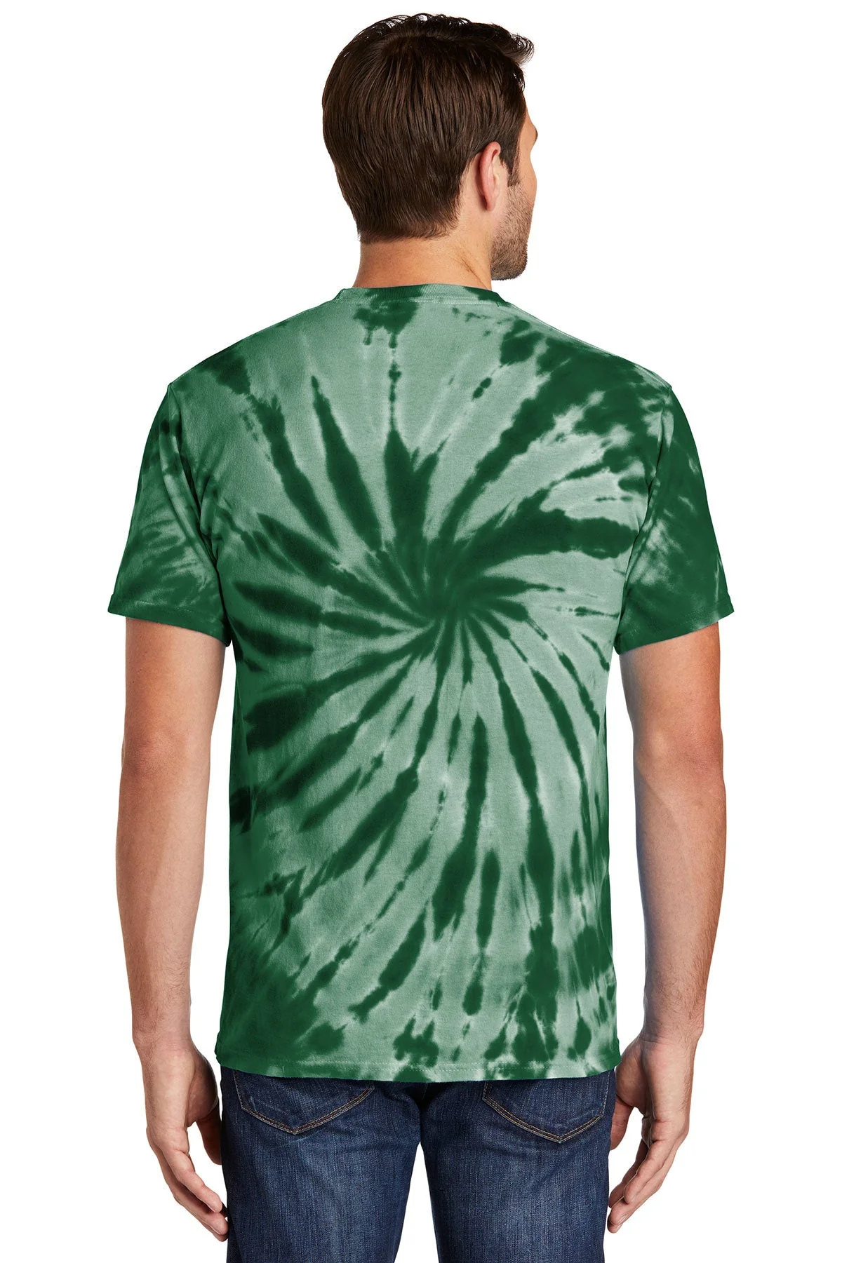 Port & Company Tie-Dye Customized Tee's, Forest Green - Image 2
