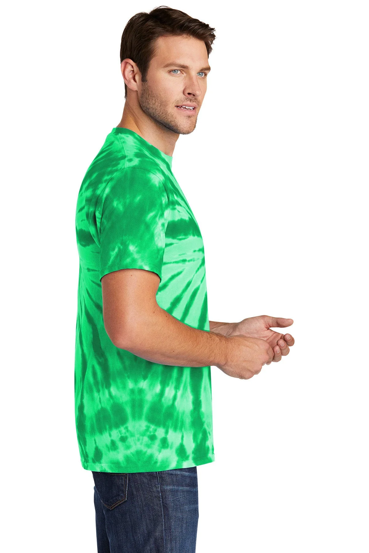 Port & Company Tie-Dye Customized Tee's, Kelly - Image 3