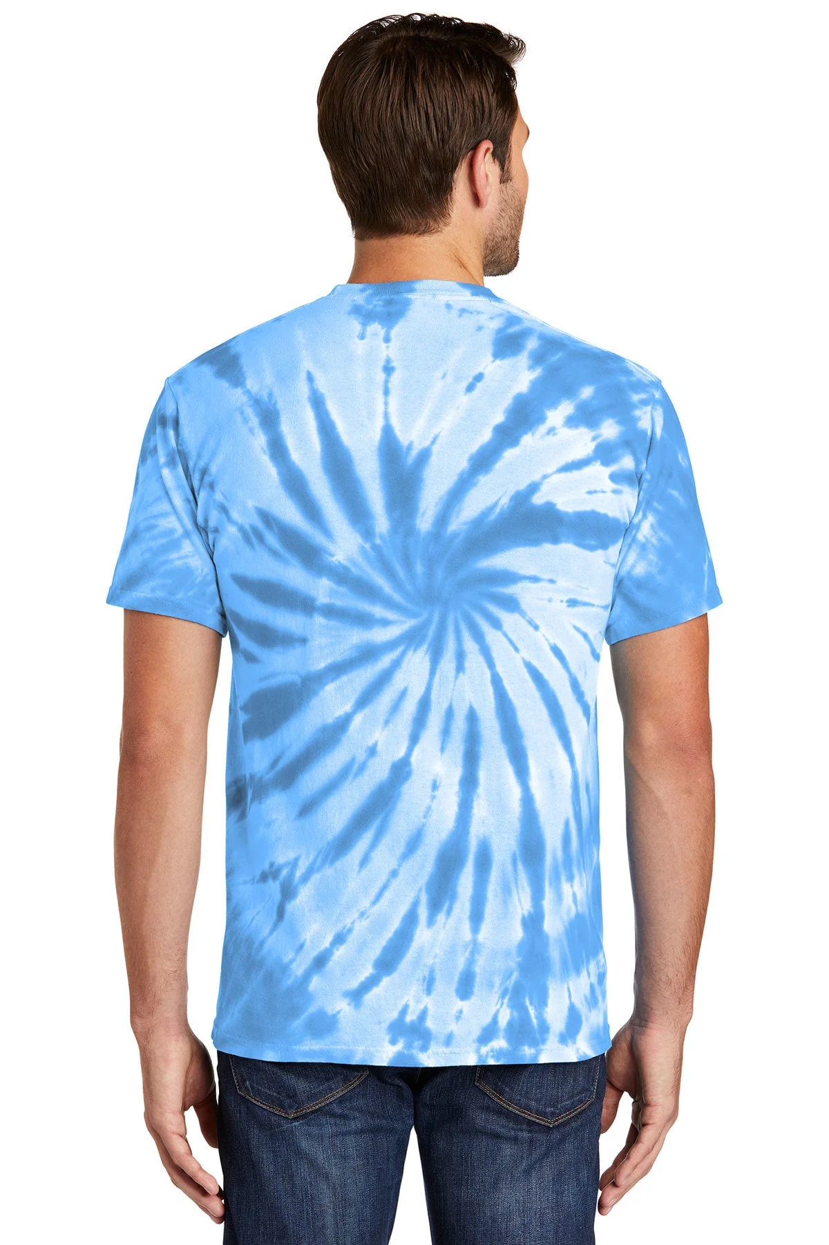 Port & Company Tie-Dye Branded Tee's, Light Blue - Image 2