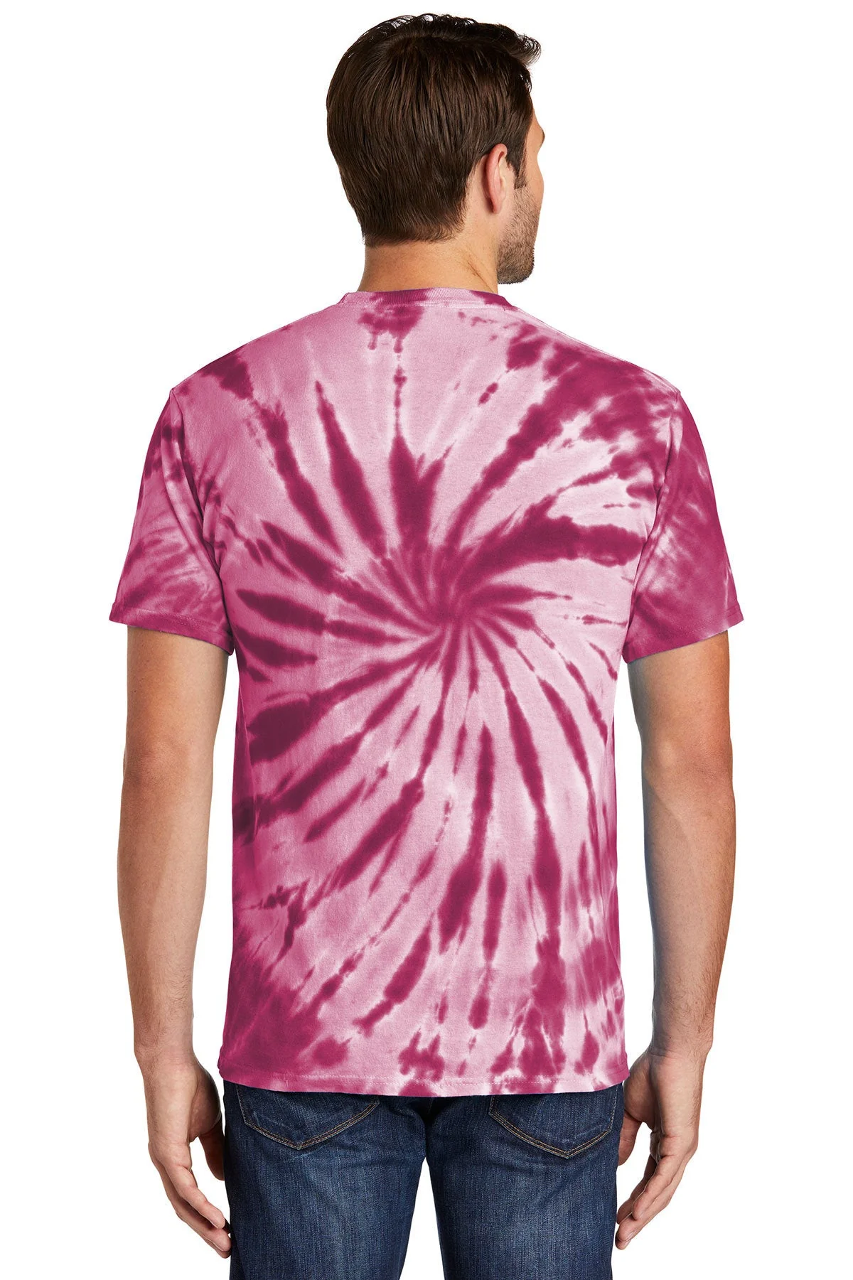 Port & Company Tie-Dye Branded Tee's, Maroon - Image 2