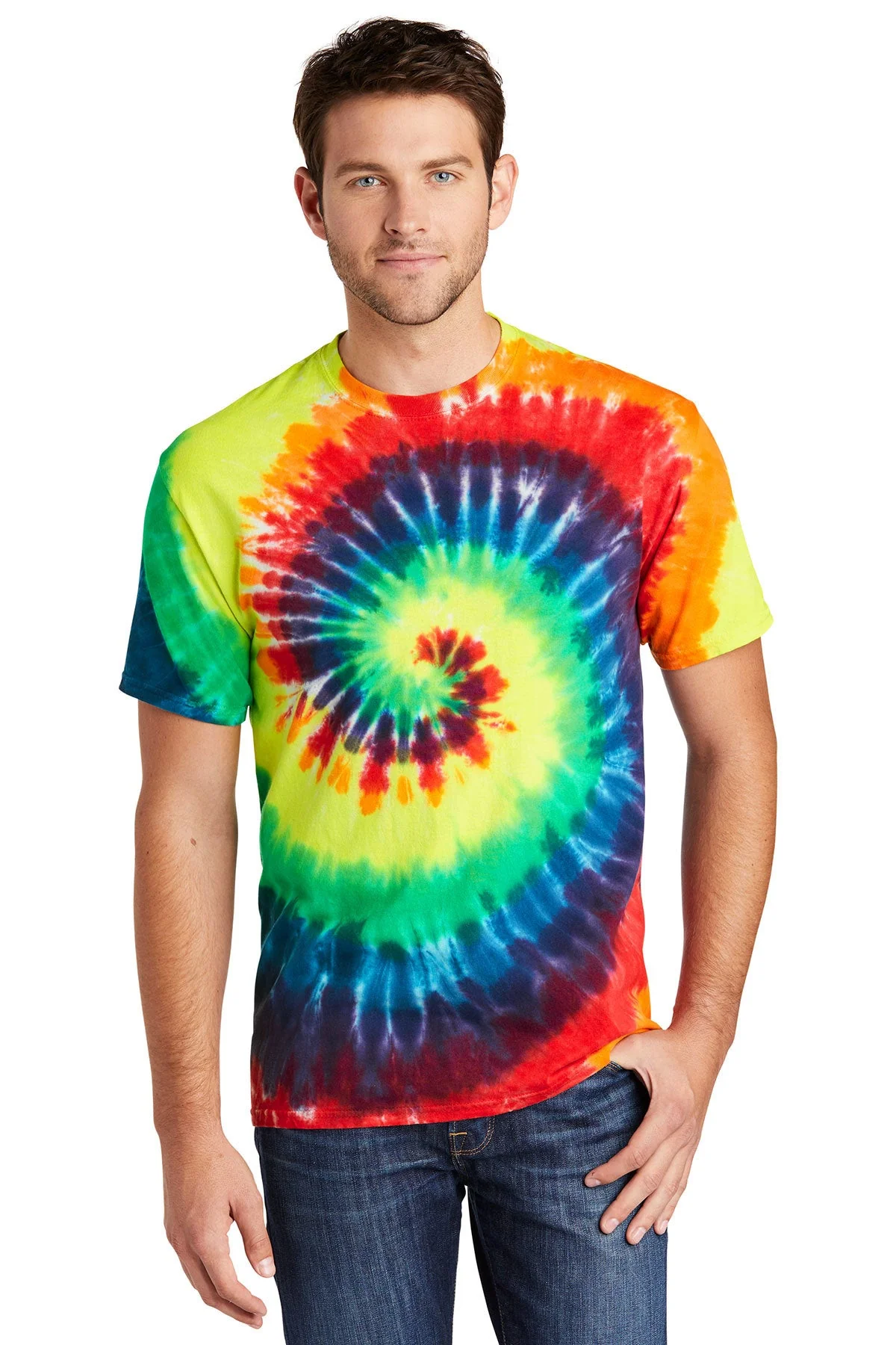 Port & Company Tie-Dye Branded Tee's, Rainbow