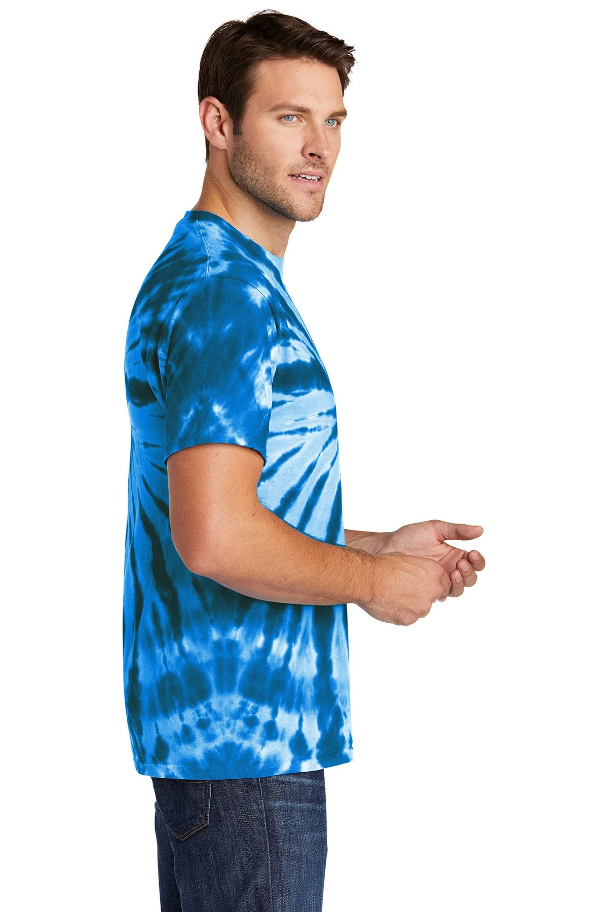 Port & Company Tie-Dye Branded Tee's, Royal - Image 3