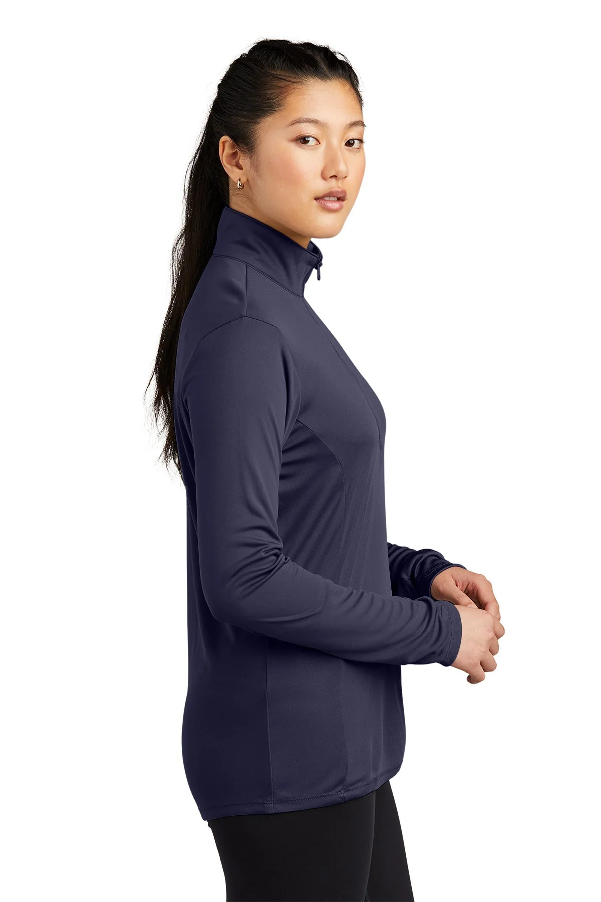 Sport-Tek Ladies PosiCharge Competitor 1/4-Zip Pullover, True Navy [Momentum Behavior Analysis] - Image 3