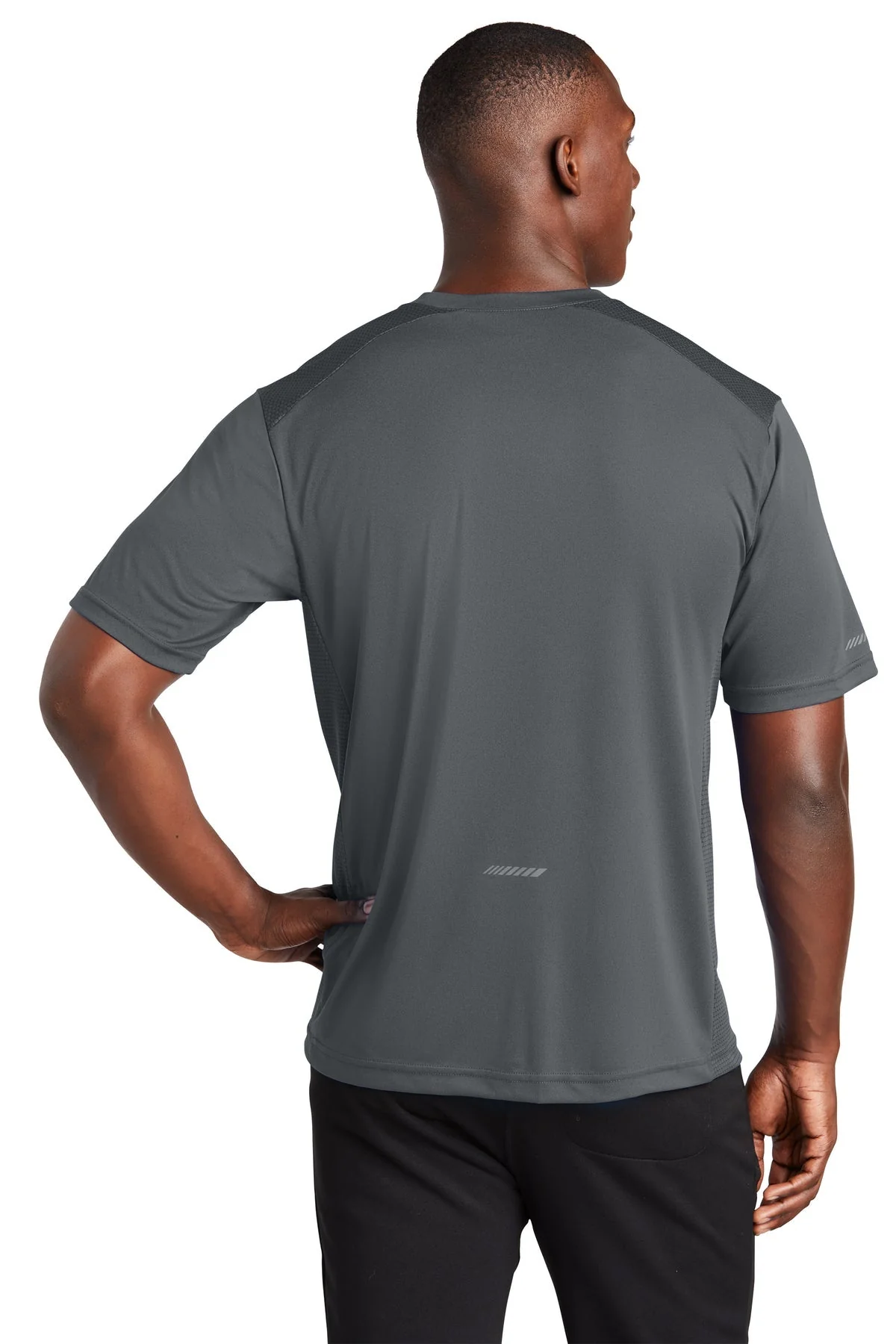 Sport-Tek PosiCharge Elevate Tee, Iron Grey [Powell's Plumbing LLC] - Image 2