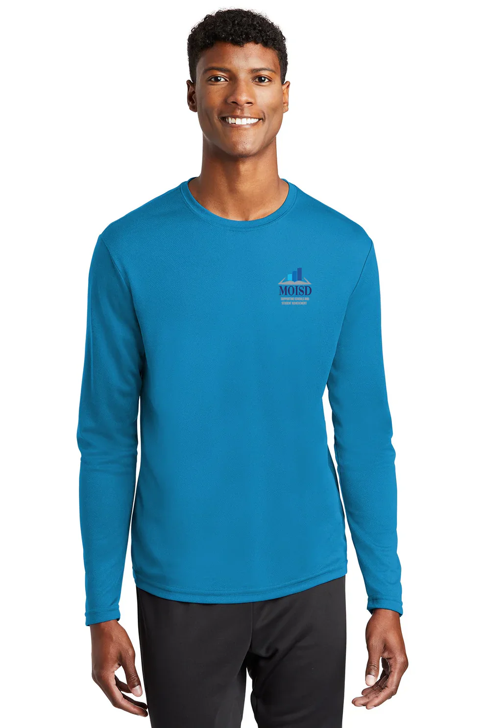Sport-Tek PosiCharge RacerMesh Long Sleeve Tee, Pond Blue [Mecosta-Osceola ISD]