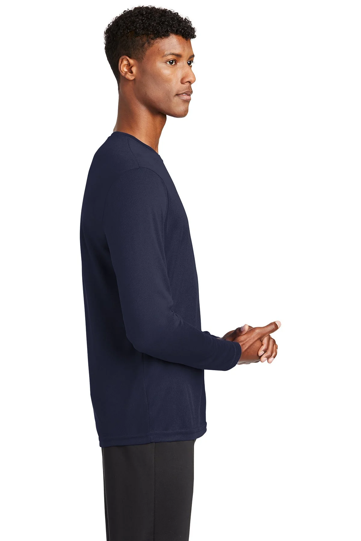 Sport-Tek PosiCharge RacerMesh Long Sleeve Tee, True Navy [Mecosta-Osceola ISD] - Image 3